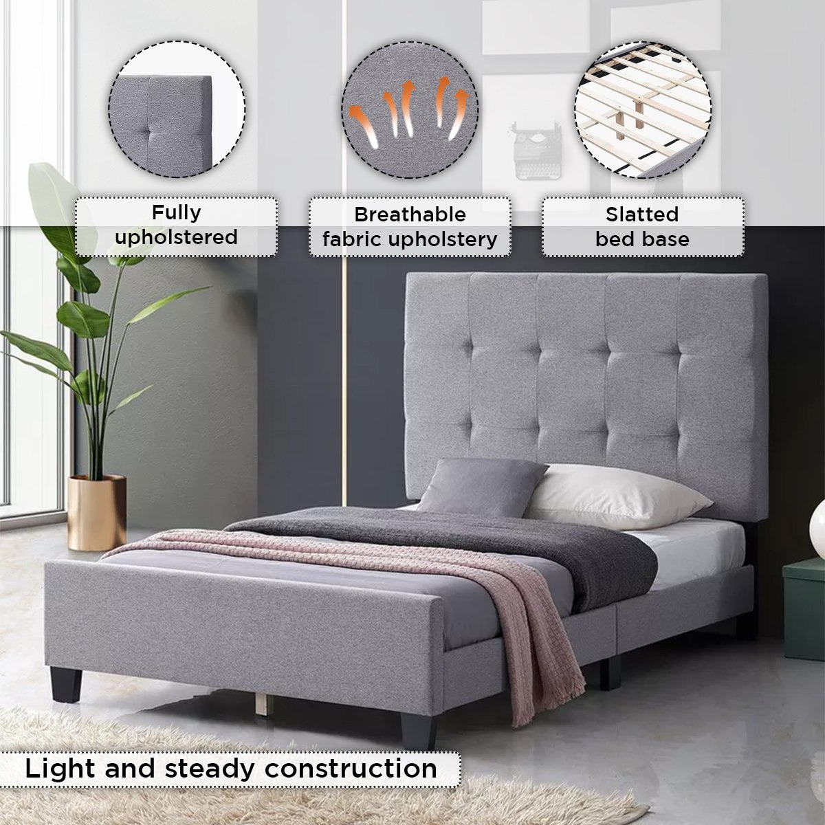 سرير توين منجّد - كولتورب من موڤو - 120x200 سم-hbxbedroom-bedsandbedsets-upholsteredbeds-twin-image-4