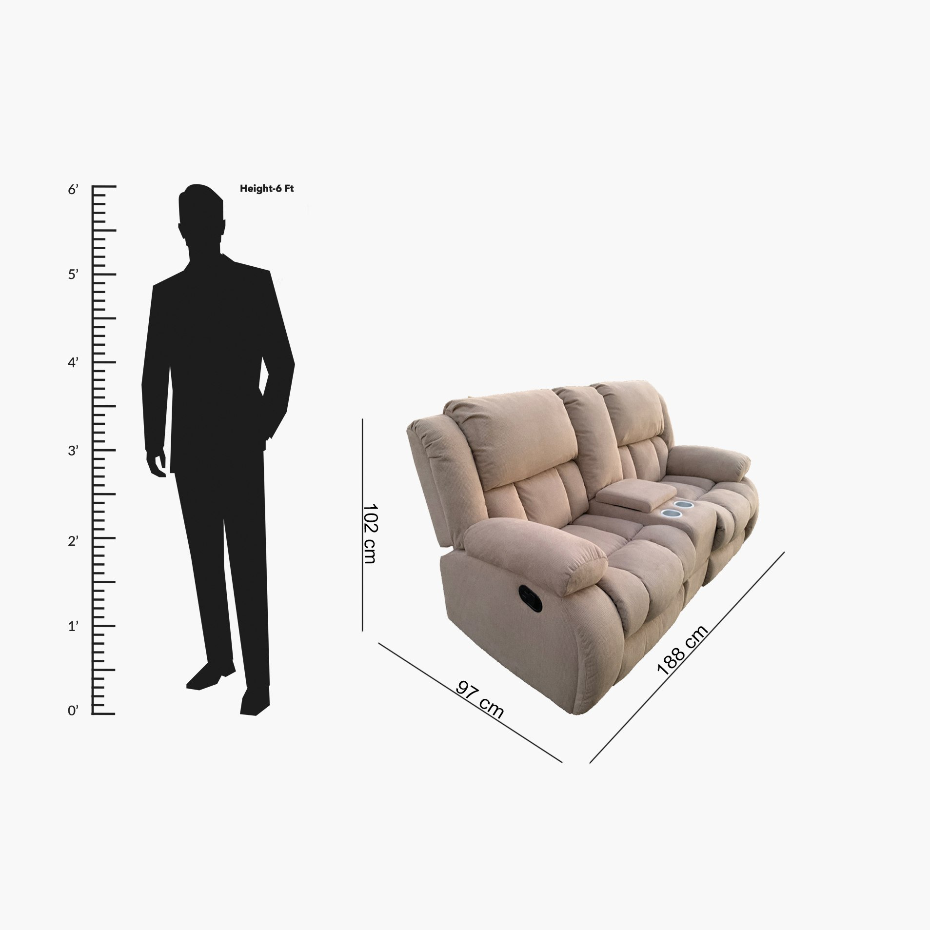 Manual 2024 reclining sofa