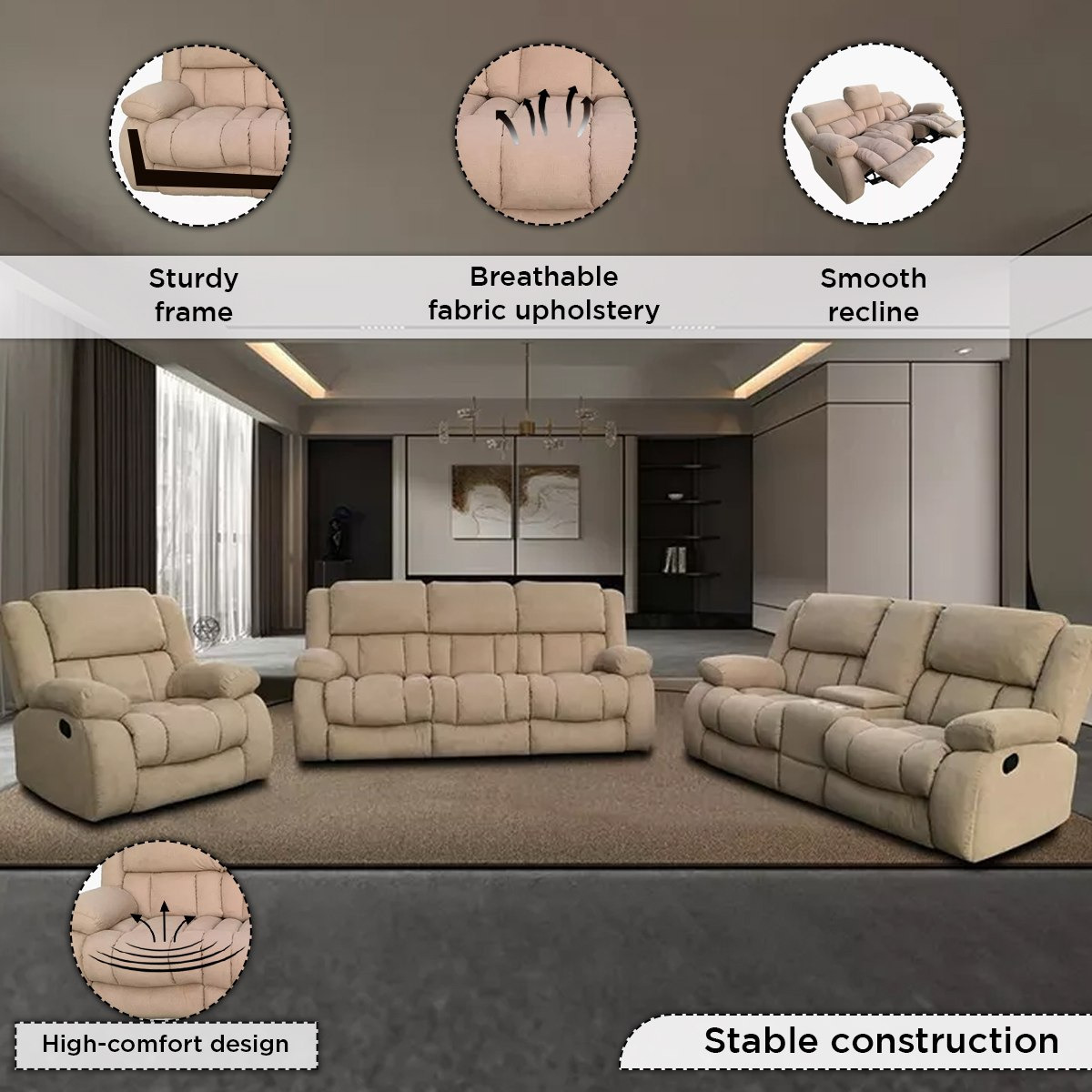 كنبة استرخاء يدوية قماش بمساند ذراعين من مولينو-hbxfurniture-sofasandarmchairs-reclinersofas-image-5