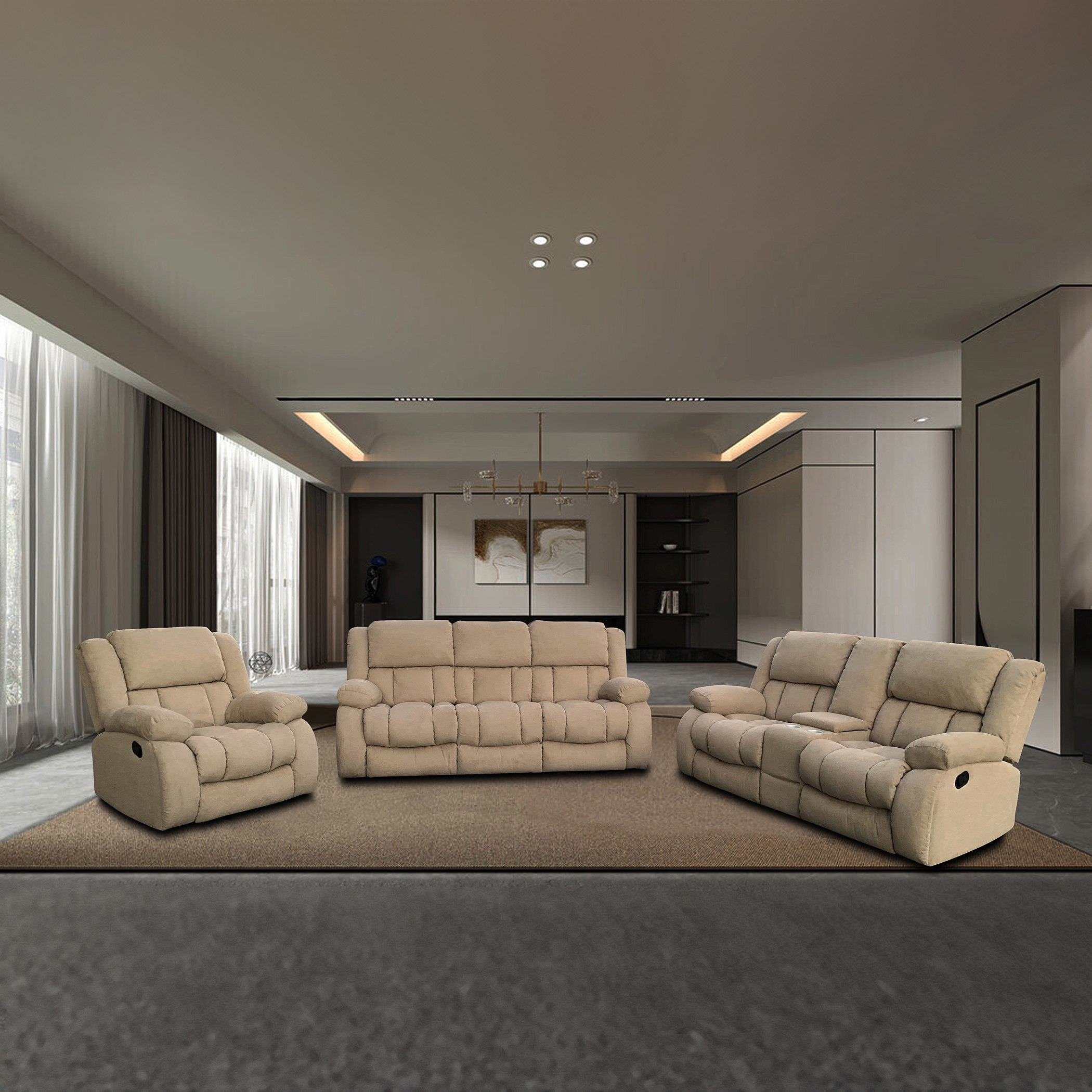كنبة استرخاء يدوية قماش بمساند ذراعين من مولينو-hbxfurniture-sofasandarmchairs-reclinersofas-image-10