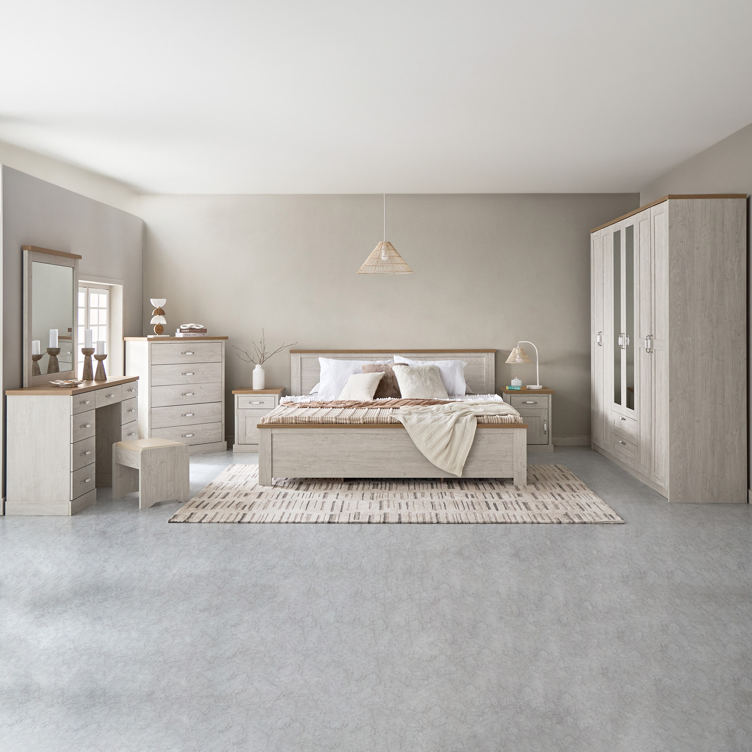 خزانة ملابس 6 أبواب مع 2 درج ومرآة - بروكلين من موڤو -hbxfurniture-wardrobes-image-11