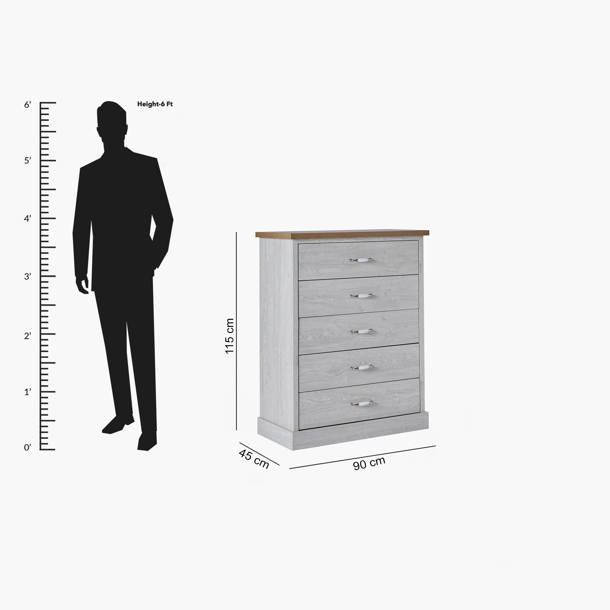 وحدة 5 أدراج - بروكلين من موڤو -hbxfurniture-dressersandchests-chestofdrawers-image-10