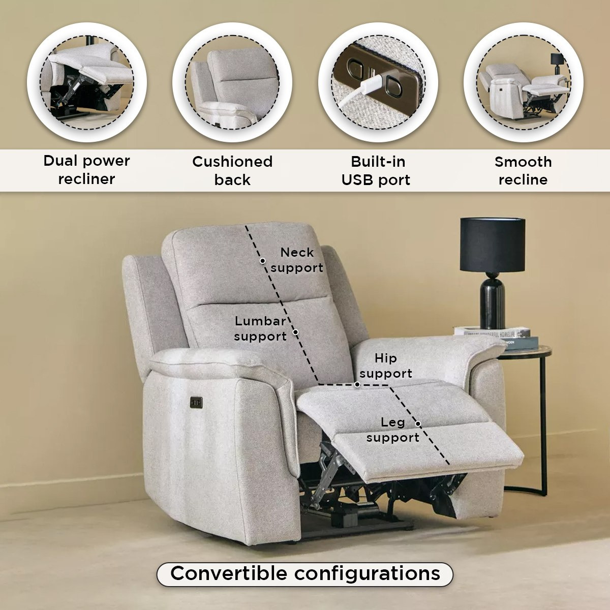 كرسي استرخاء قماش بمساند ذراعين قابل للضبط بالطاقة الكهربائية من بريتاني-hbxfurniture-sofasandarmchairs-reclinersofas-image-6