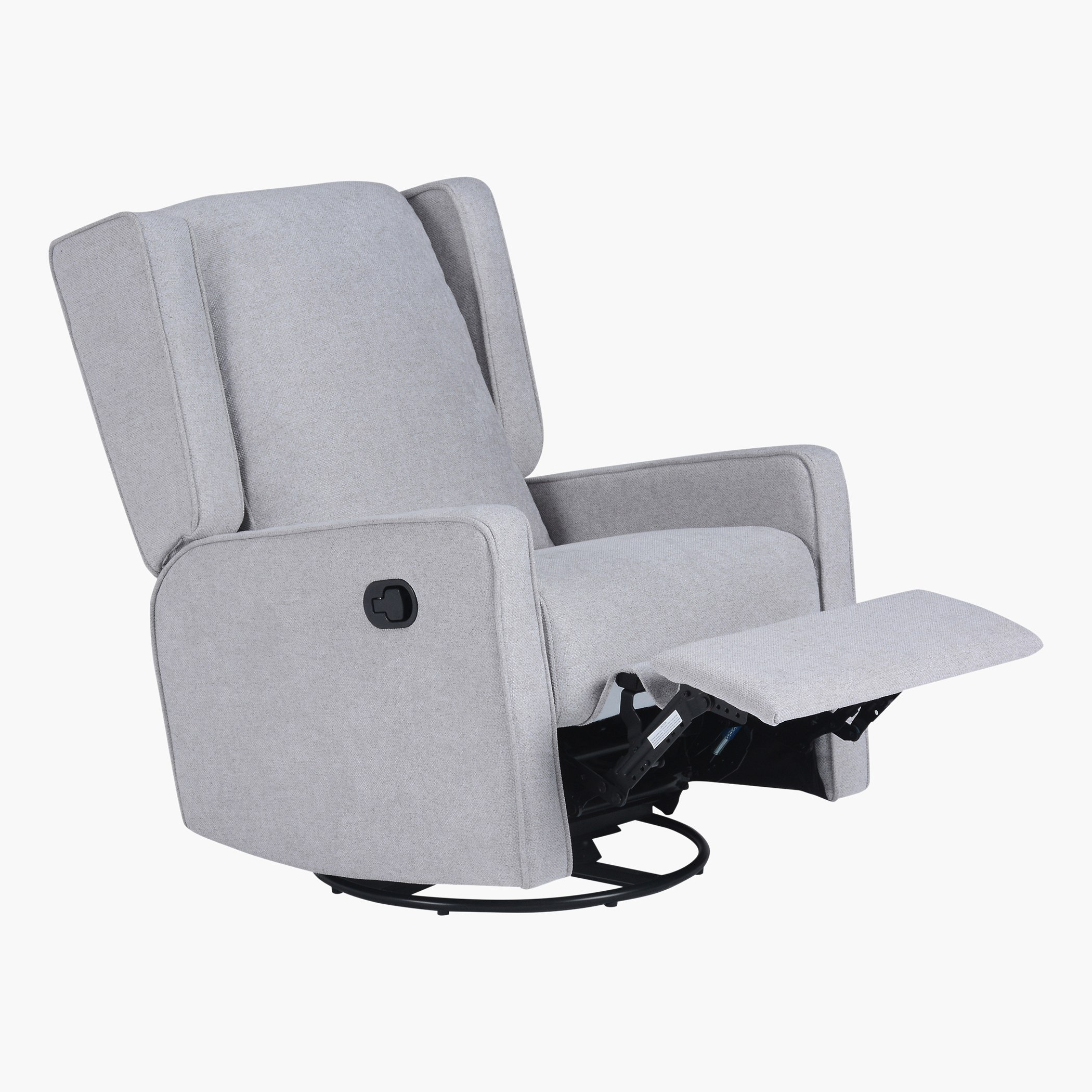 Laos Armchair Fabric Nursing Recliner with Rocker and Swivel-hbxfurniture-sofasandarmchairs-reclinersofas-image-2