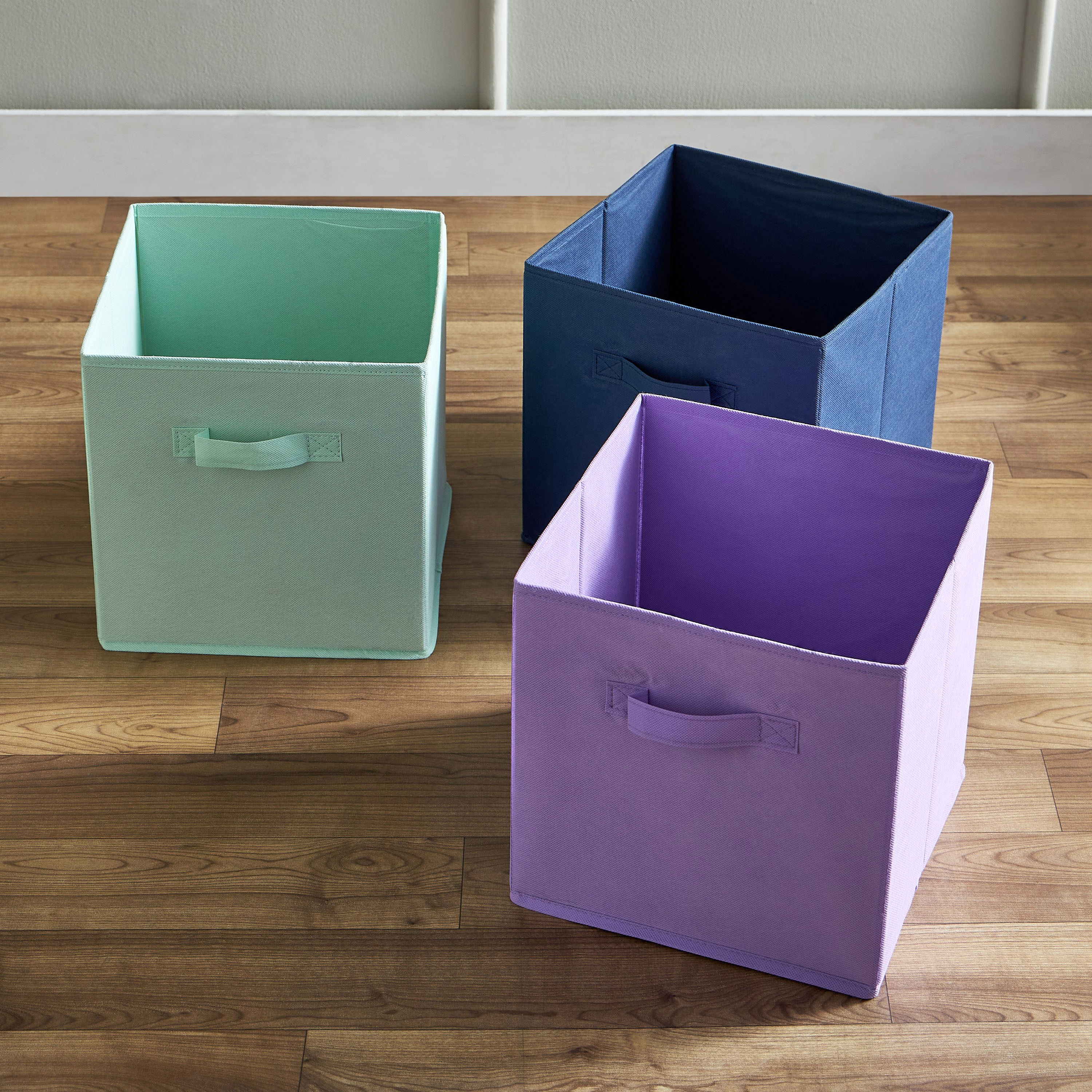 طقم صناديق تخزين قماش 3 قطع من بلايلاند كانديس - 27.3x27.3x27.9 سم-hbxkidsandyouth-storage-organisers-image-2