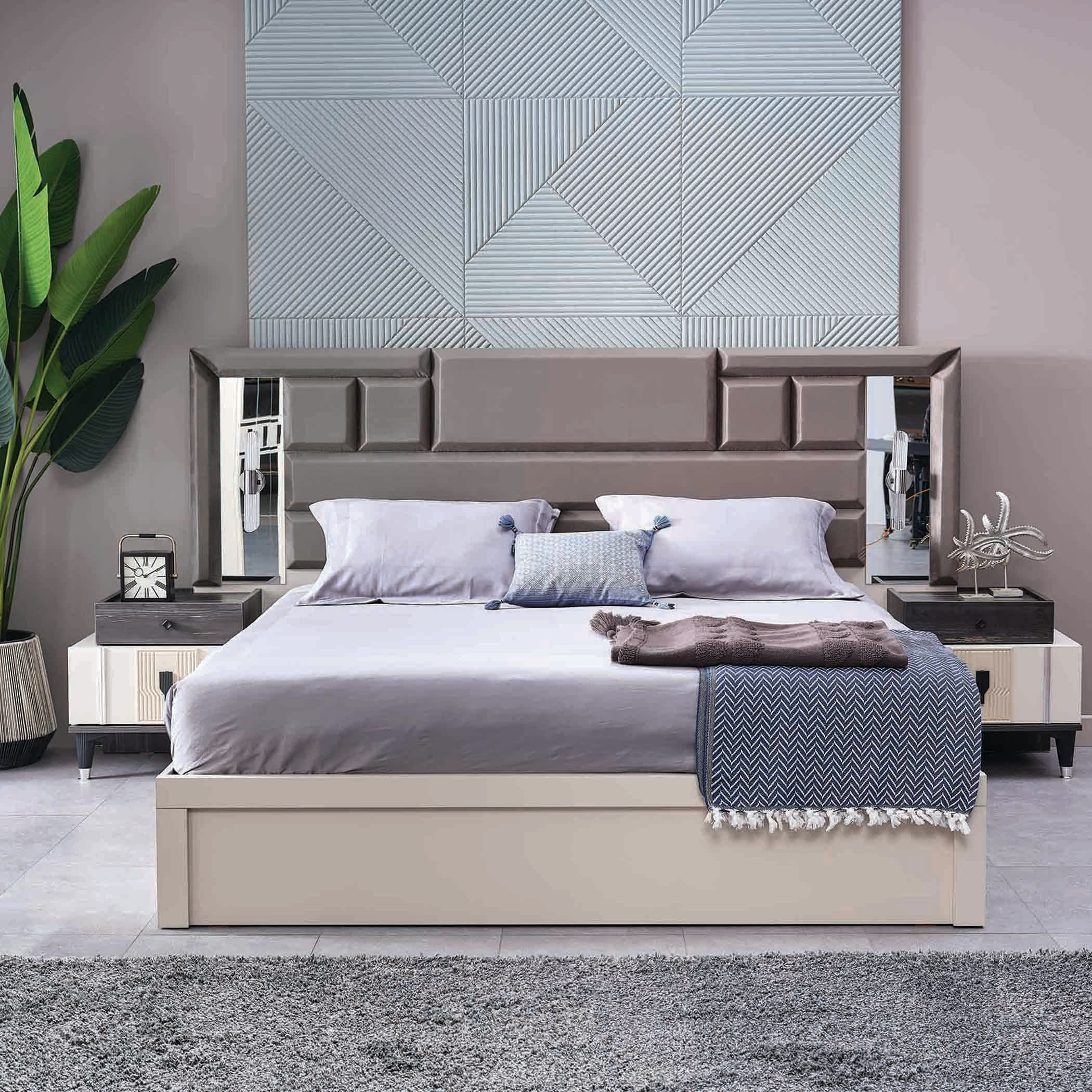 طقم غرفة نوم كينج 6 قطع من جلوريوس- 180x200 سم-hbxbedroom-bedsandbedsets-bedroomsets-king-image-3