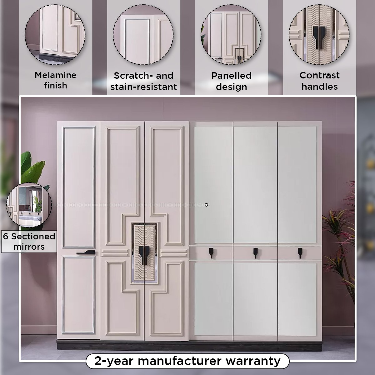 خزانة ملابس 6 أبواب مع 3 مرآة من جلوريوس-hbxfurniture-wardrobes-image-5