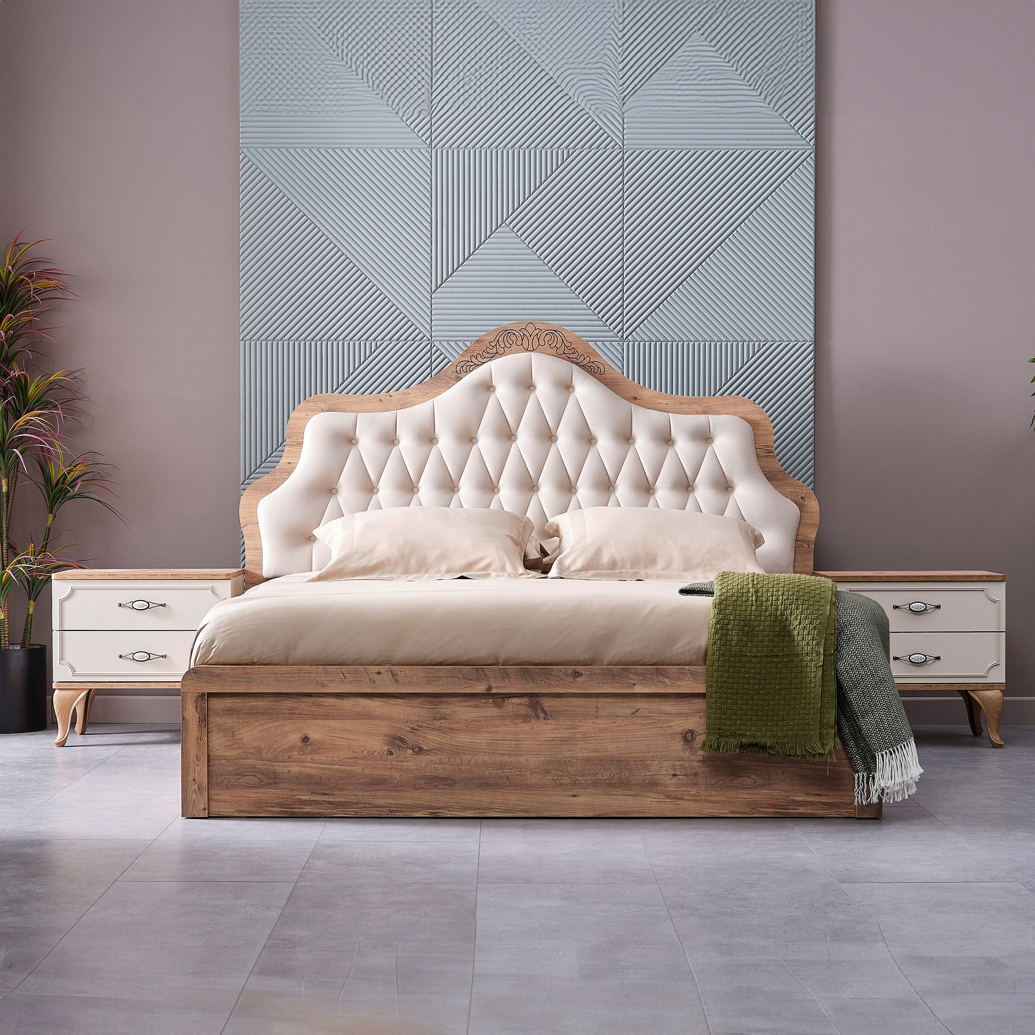 طقم غرفة نوم كينج 6 قطع من فيفالدي - 180x200 سم-hbxbedroom-bedsandbedsets-bedroomsets-king-image-11