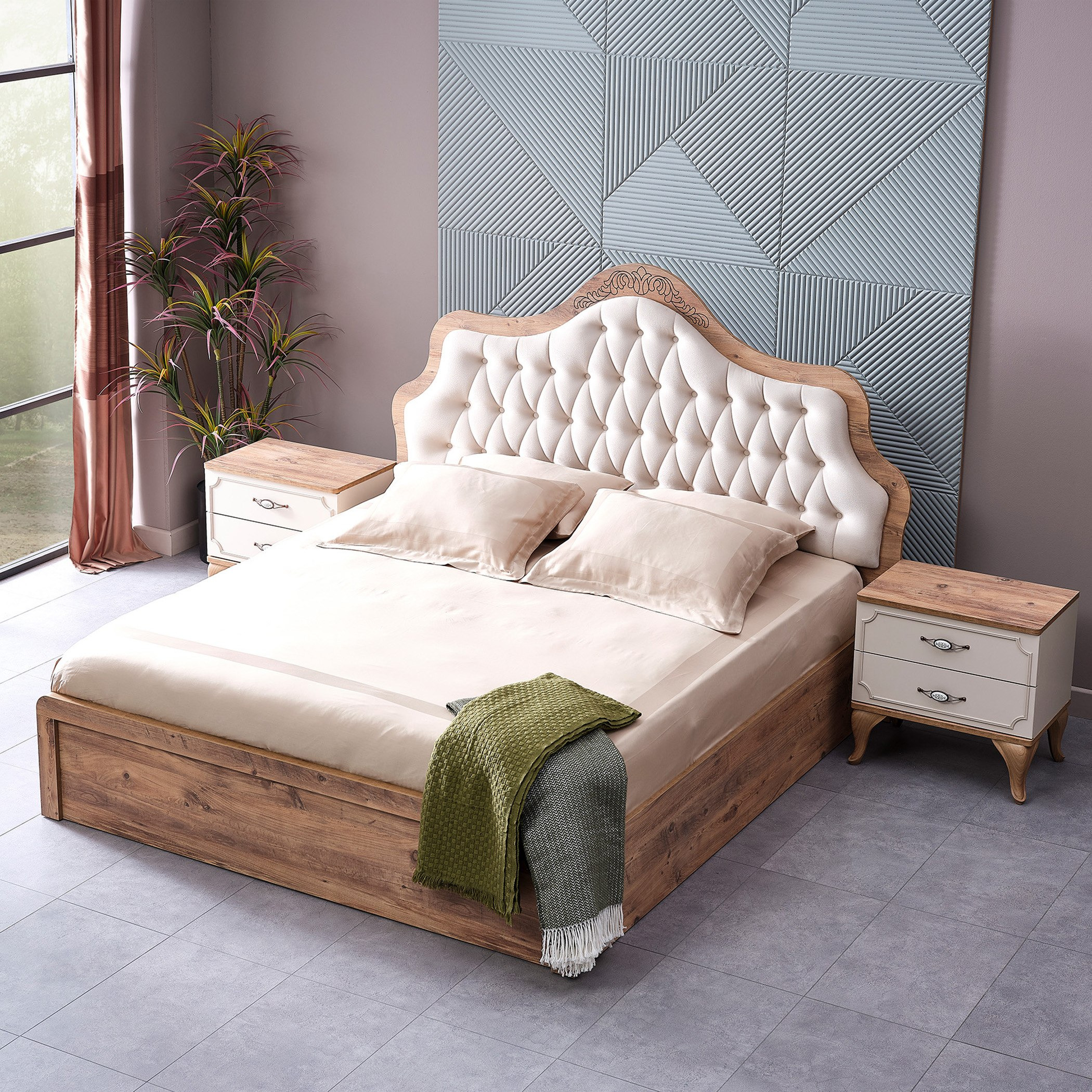 طقم غرفة نوم كينج 6 قطع من فيفالدي - 180x200 سم-hbxbedroom-bedsandbedsets-bedroomsets-king-image-12
