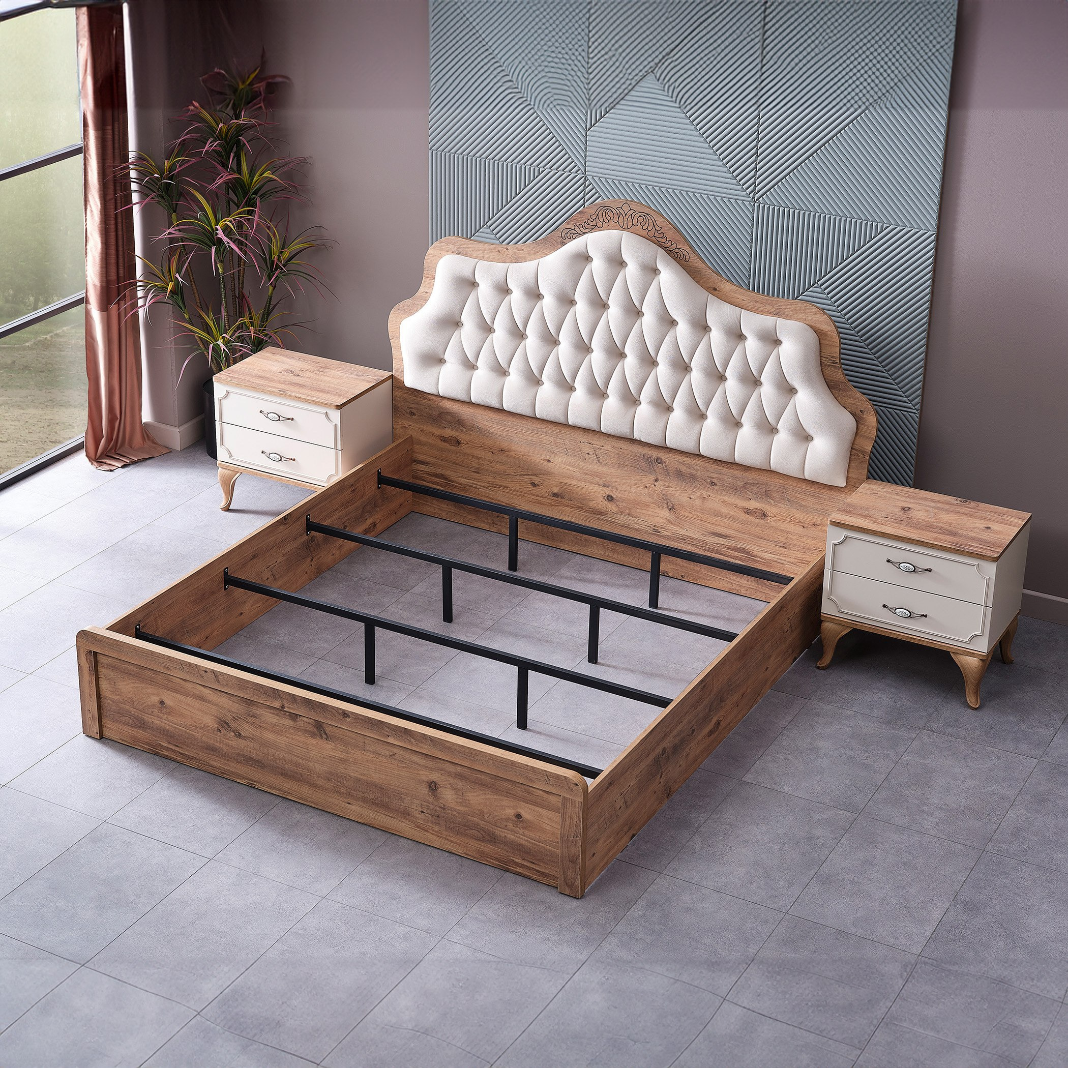 طقم غرفة نوم كينج 6 قطع من فيفالدي - 180x200 سم-hbxbedroom-bedsandbedsets-bedroomsets-king-image-15