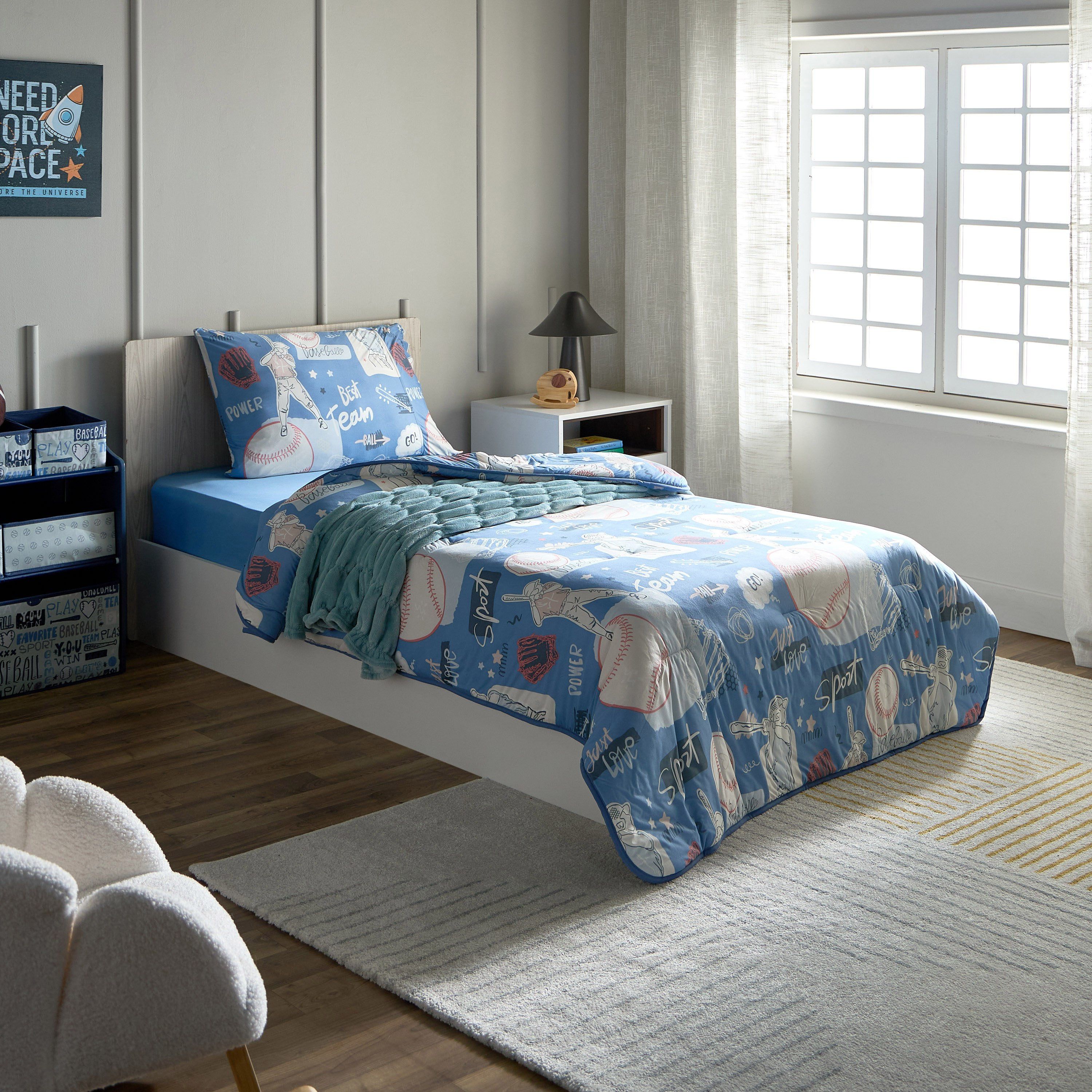 طقم لحاف جيرسي فردي من ألياف دقيقة قطعتين بطبعات تيم من أركيد - 135x220 سم-hbxhomeware-hbxkidsandyouth-image-7