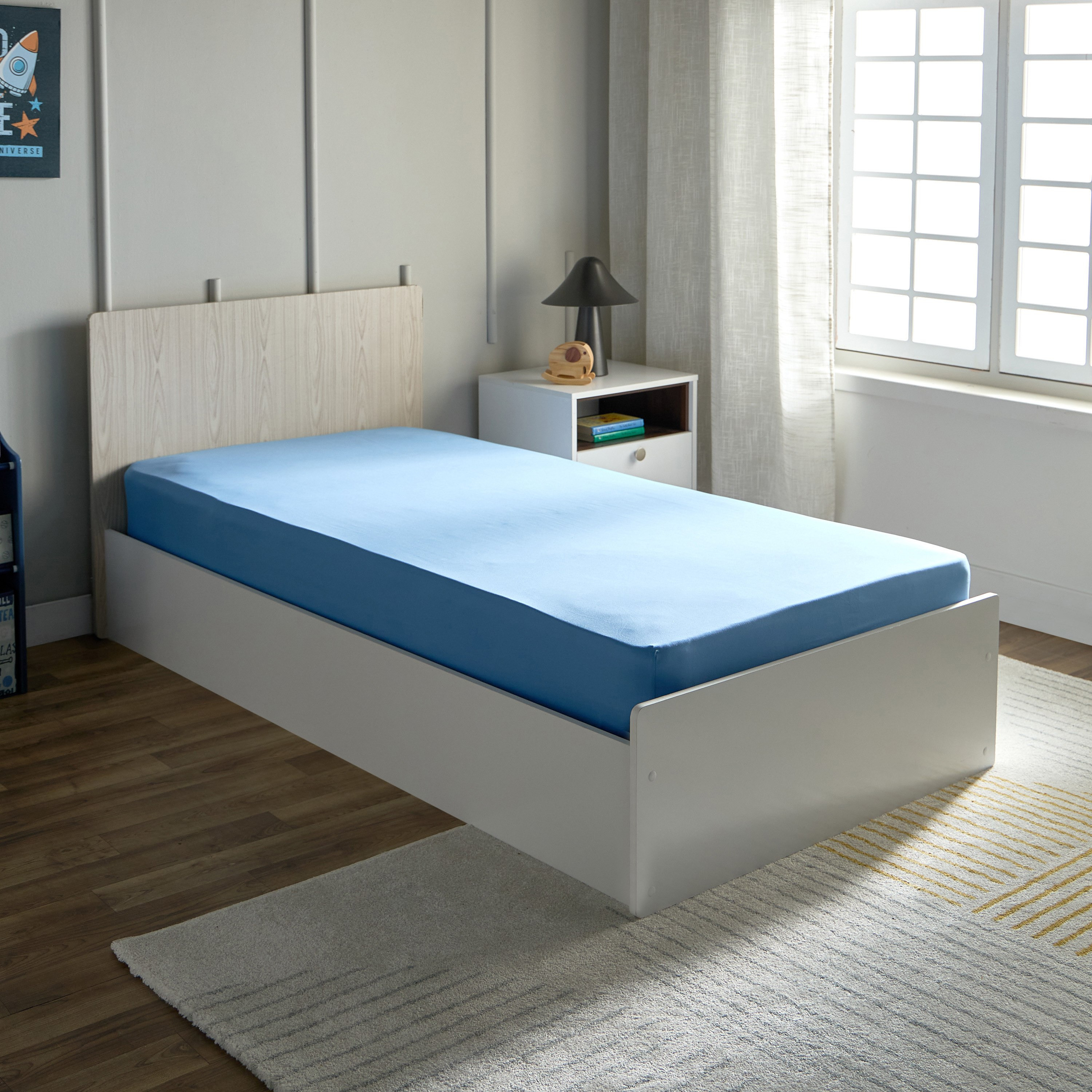 شرشف مطاطي جيرسي فردي من الألياف الدقيقة تيم من أركيد - 90x200+25 سم-hbxhomeware-hbxkidsandyouth-image-1