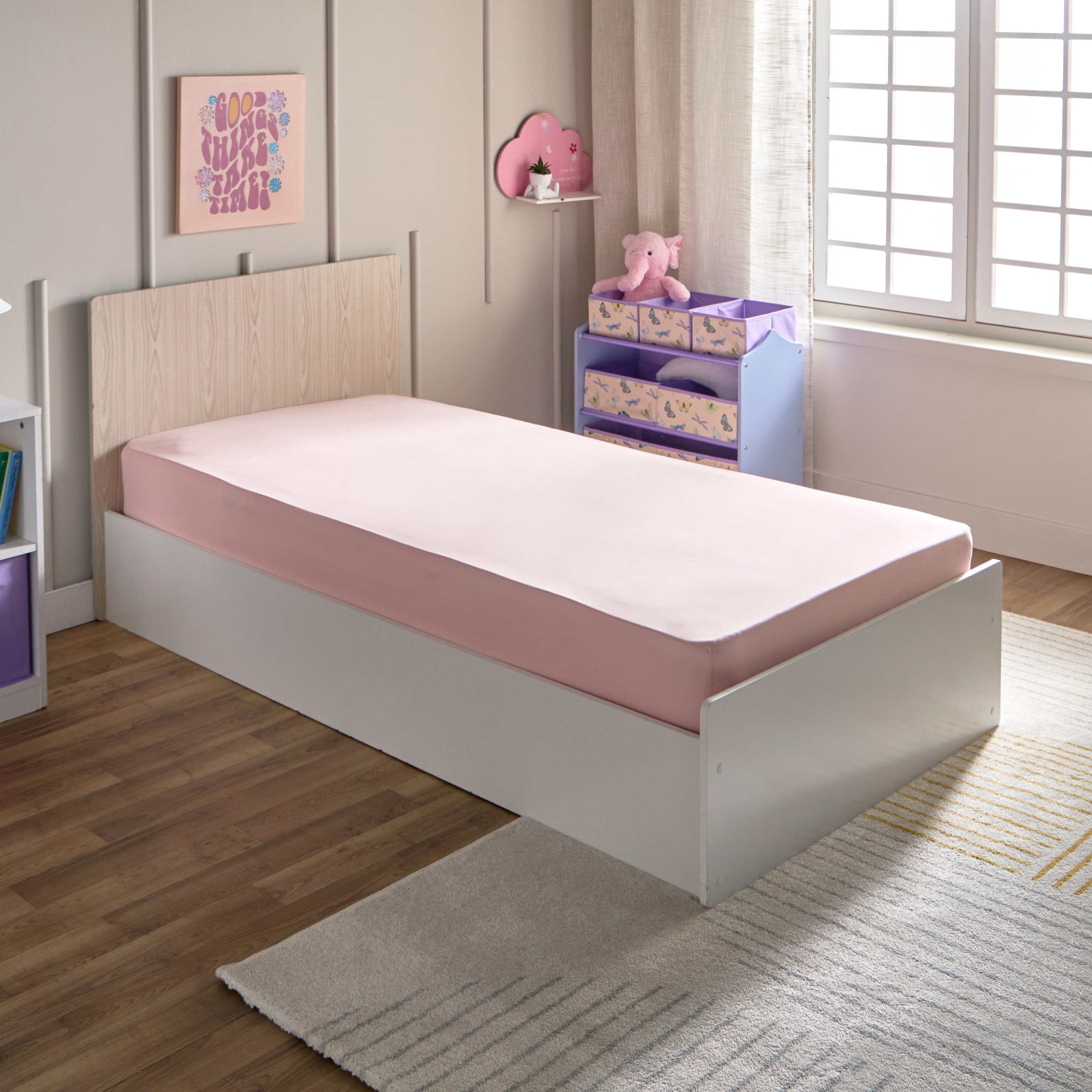 شرشف مطاطي جيرسي فردي من الألياف الدقيقة فليتينج من فلاترباي - 90x200+25 سم-hbxhomeware-hbxkidsandyouth-image-1