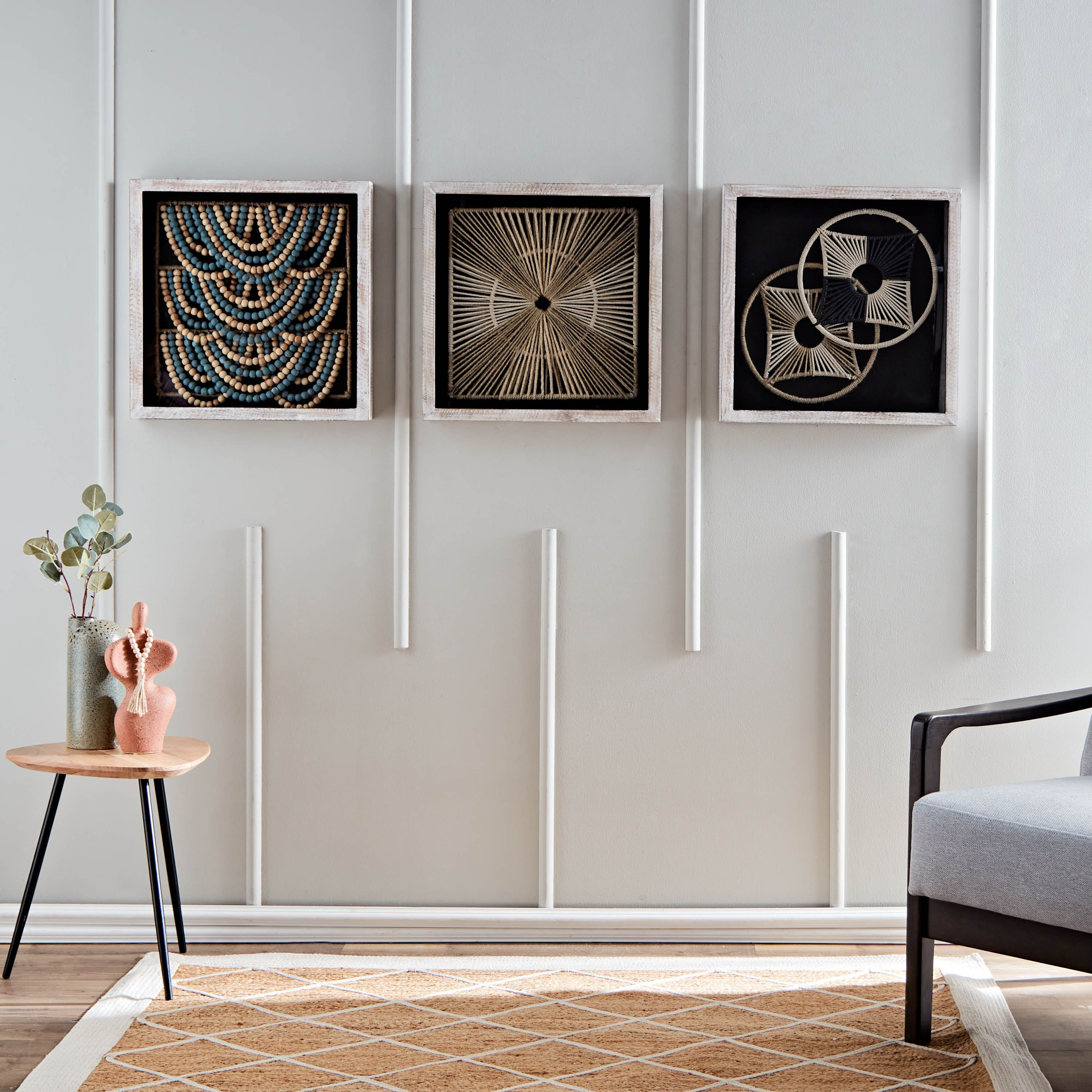 صندوق ظلال فني منسوج بإطار من خشب المانجو من إيلان- 48x48x6.5 سم-hbxlivingroom-walldecor-wallart-image-4