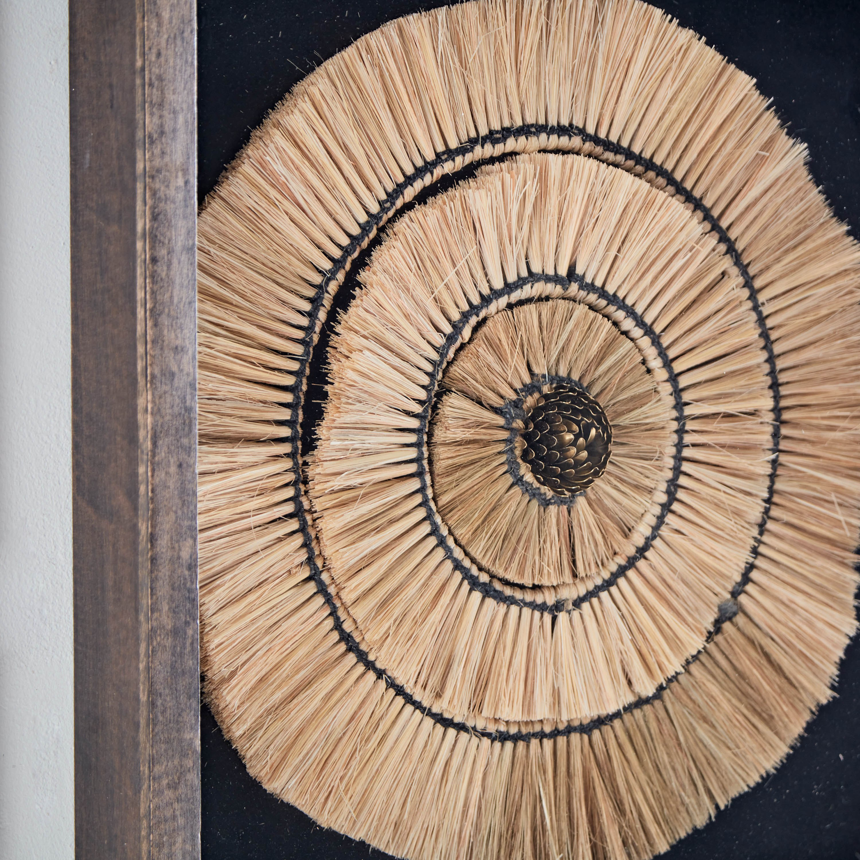 Elan Natural Woven Art Shadow Box with Mango Wood Frame - 48x48x6.5 cm-hbxlivingroom-walldecor-wallart-image-3