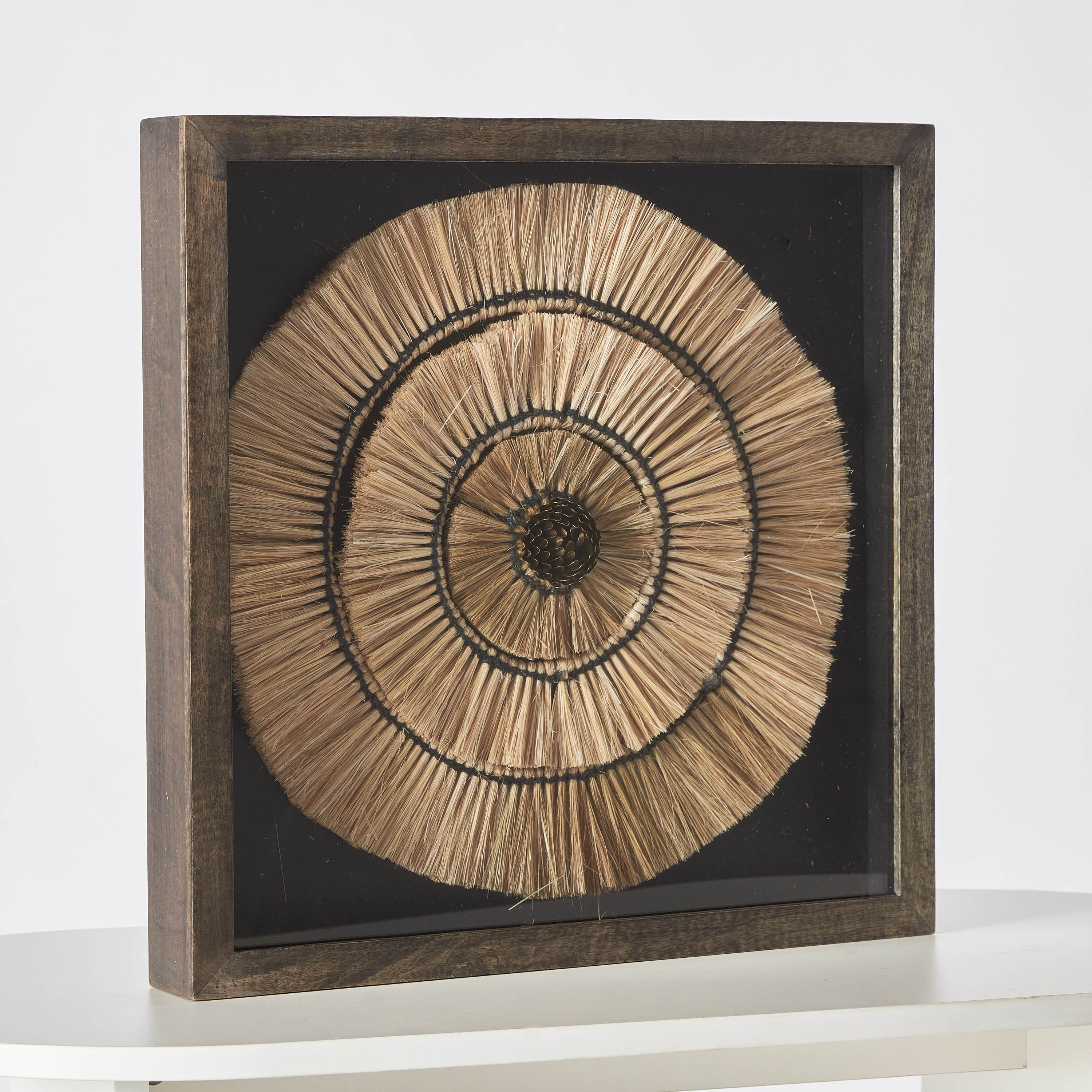 Elan Natural Woven Art Shadow Box with Mango Wood Frame - 48x48x6.5 cm-hbxlivingroom-walldecor-wallart-image-5