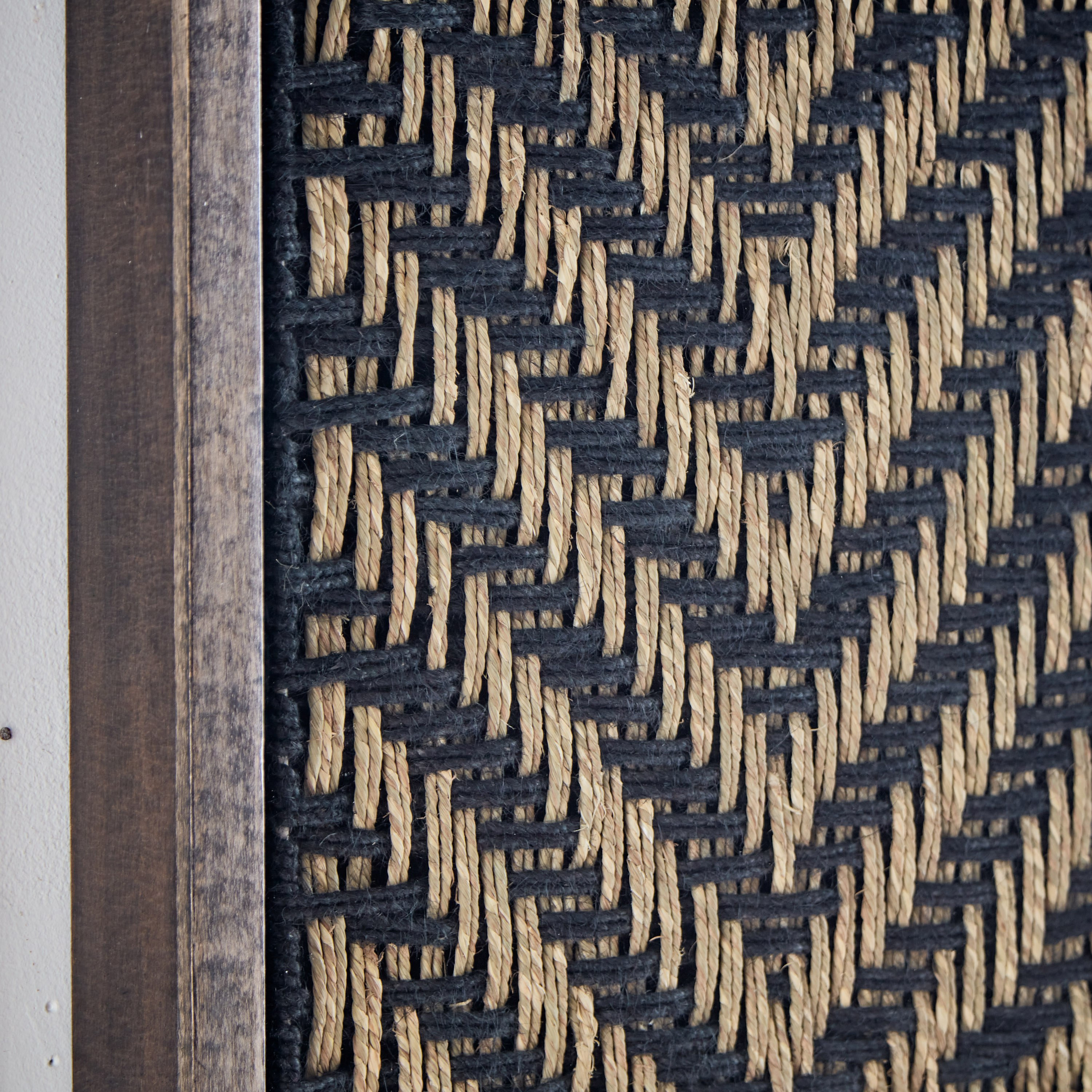 Elan Natural Woven Art Shadow Box with Mango Wood Frame - 48x48x6.5 cm-hbxlivingroom-walldecor-wallart-image-3