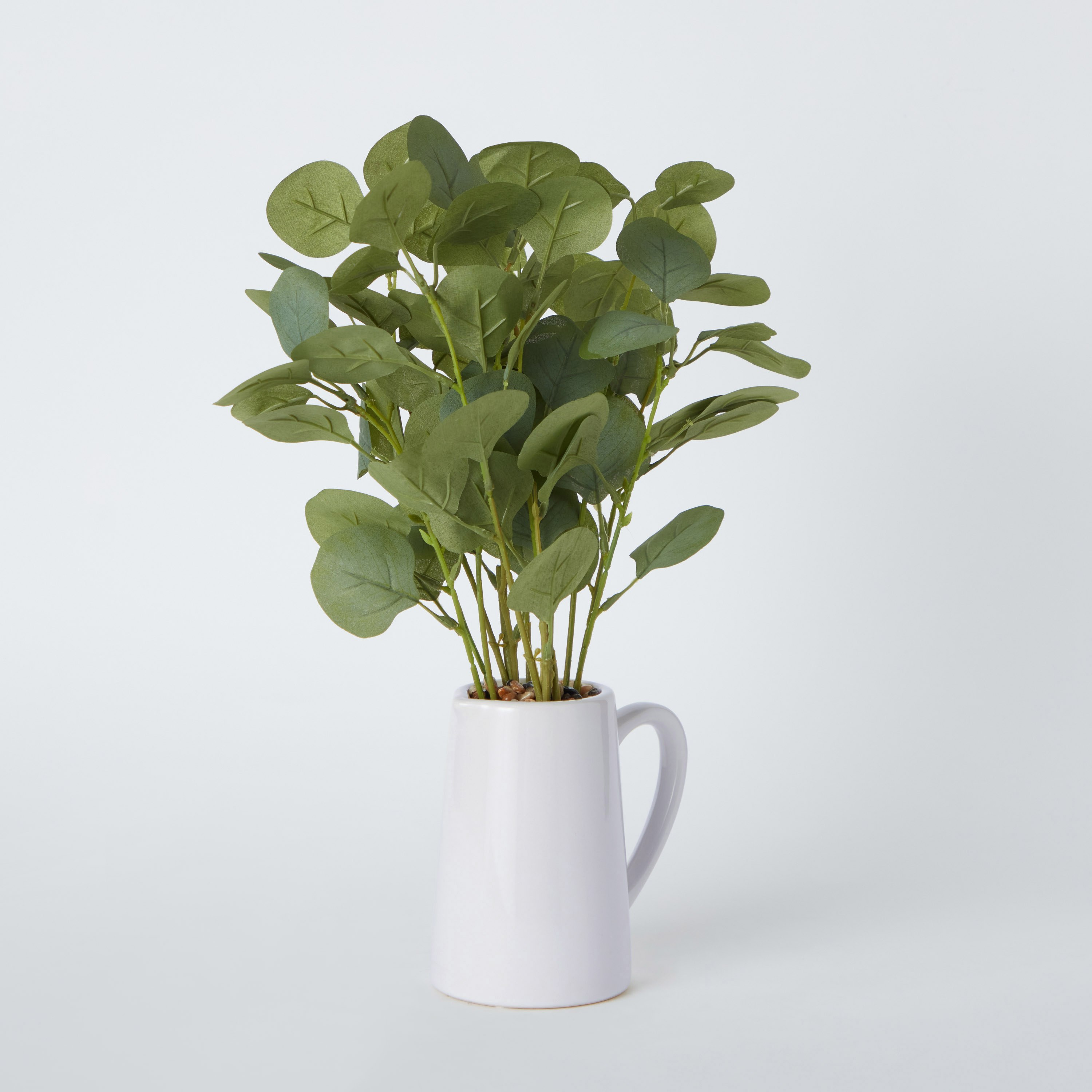نبات صناعي بأوراق الأوكالبتوس في إناء سيراميك بمقبض من هيلينا - 15x15x43 سم-hbxhomeware-hbxdecorandfurnishings-image-5