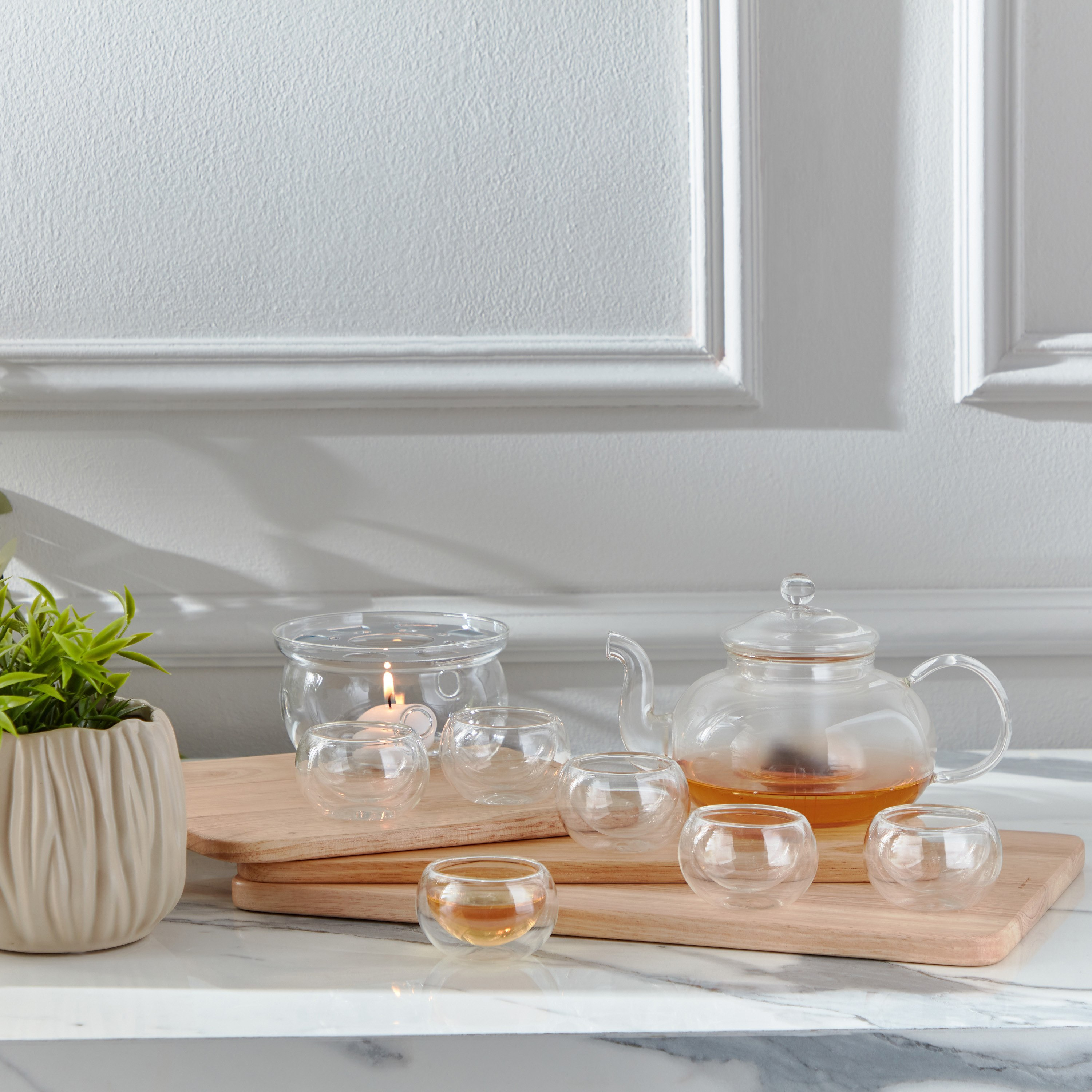 Sip Savor 8-Piece Borosilicate Glass Tea Set - 60 ml + 800 ml-hbxhomeware-diningandtabletop-coffeeandteasets-image-5