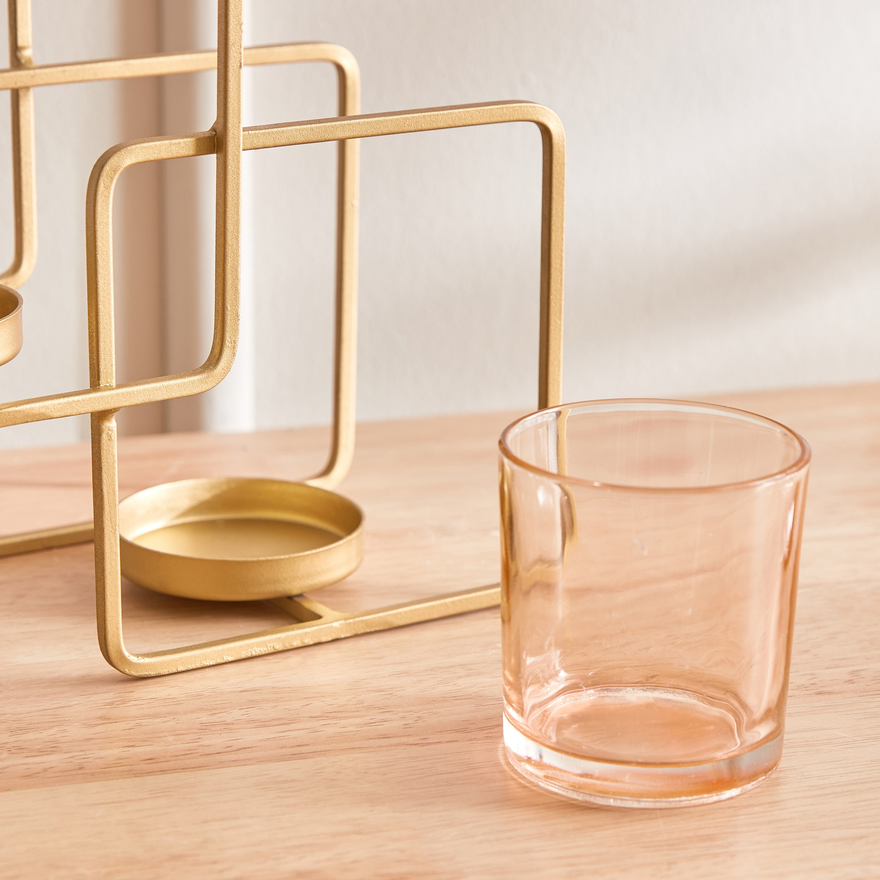 حامل نذري معدن مع حامل من ليفين - 34x10.5x21.3 سم-hbxlivingroom-decorandaccessories-candleholders-image-5
