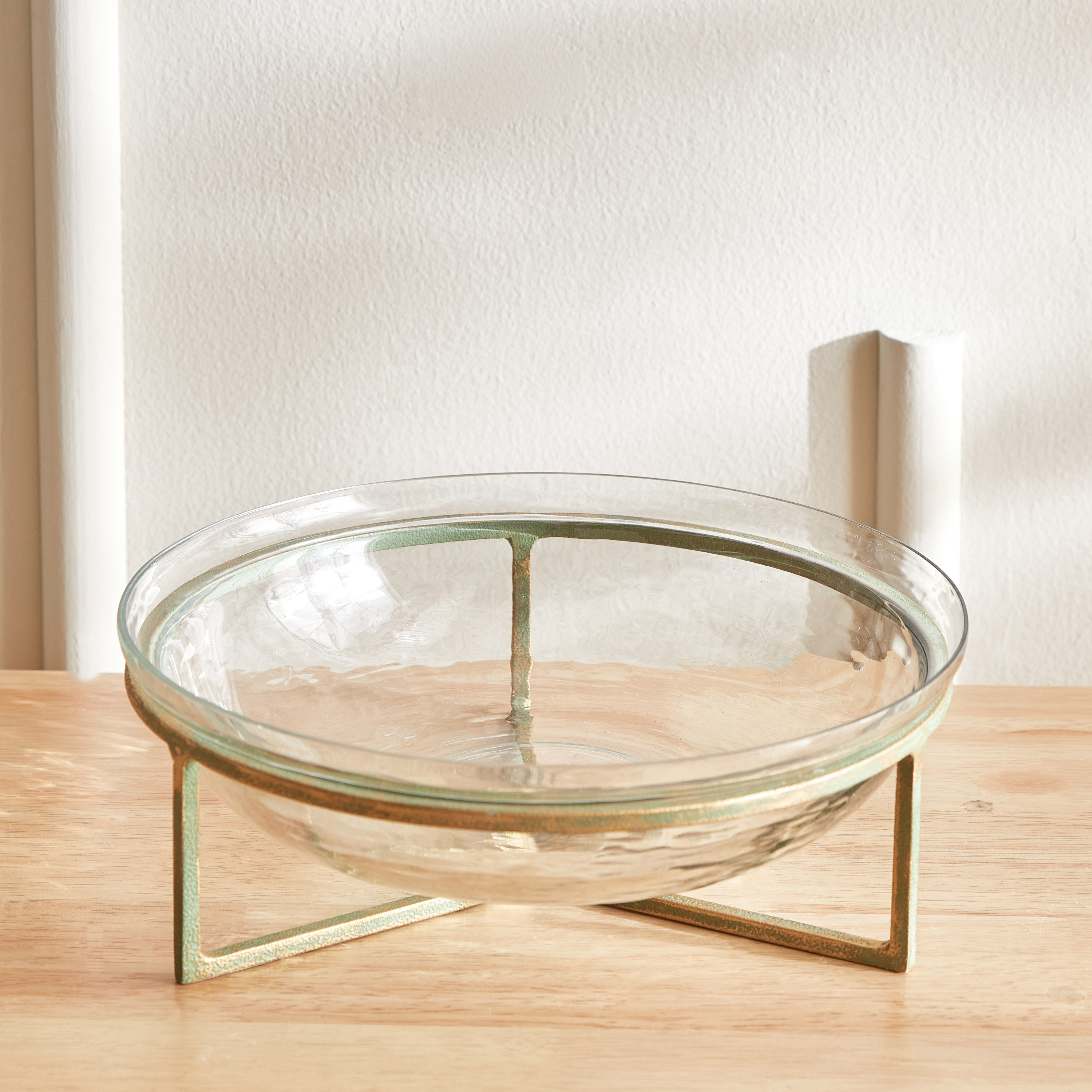 Levin Glass Decorative Bowl with Stand - 25x25x7 cm-hbxdecorandfurnishings-homeaccessories-bowls-image-2