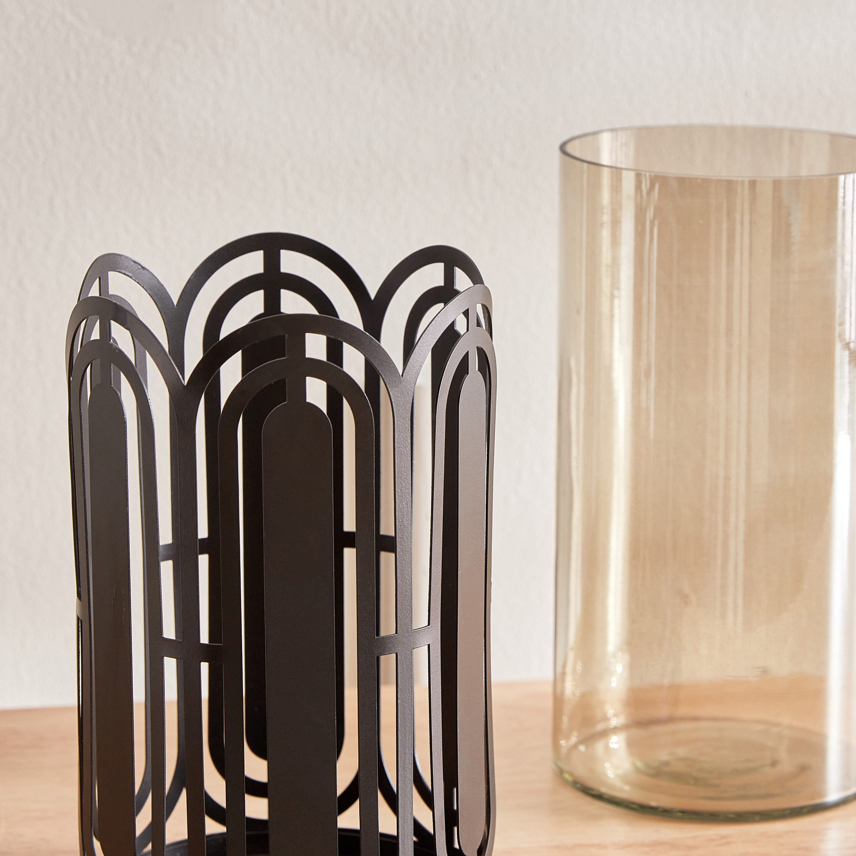 حامل شموع فانوس معدن من ليفين - 13x13x23.5 سم-hbxlivingroom-decorandaccessories-candleholders-image-4