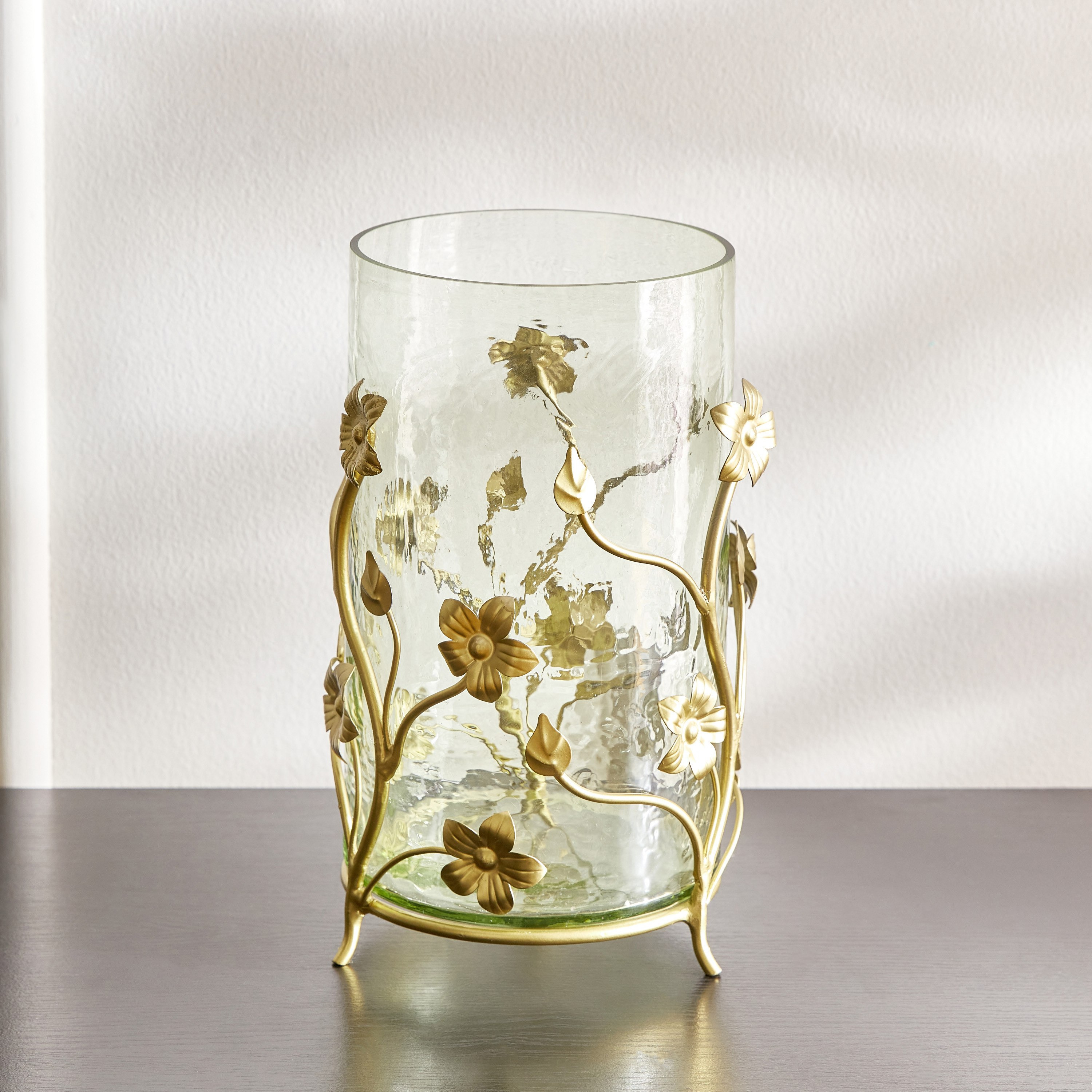 مزهرية زجاج بحامل من ليفين - 18x18x28 سم-hbxhomeware-hbxdecorandfurnishings-image-2