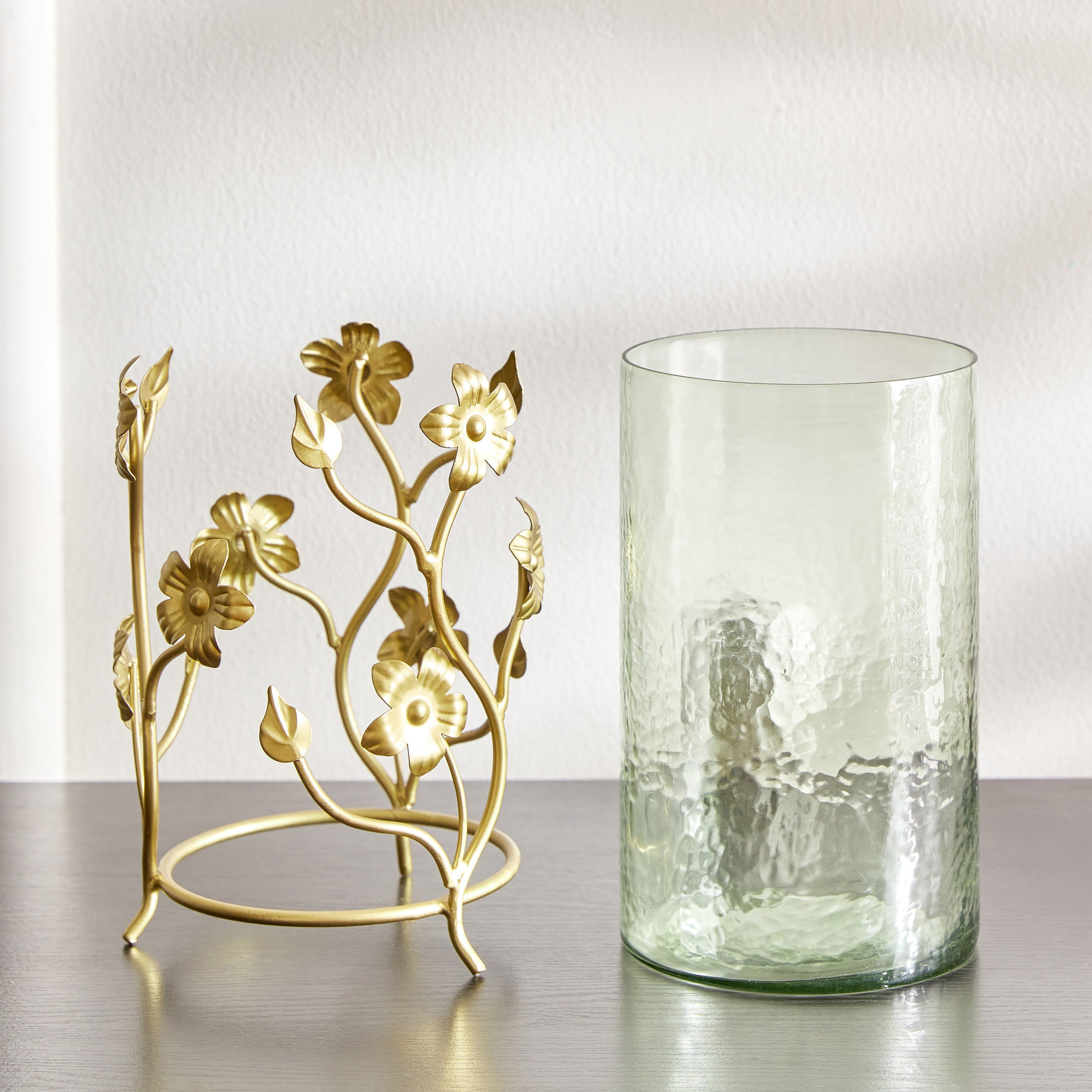 مزهرية زجاج بحامل من ليفين - 12x12x21 سم-hbxhomeware-hbxdecorandfurnishings-image-3