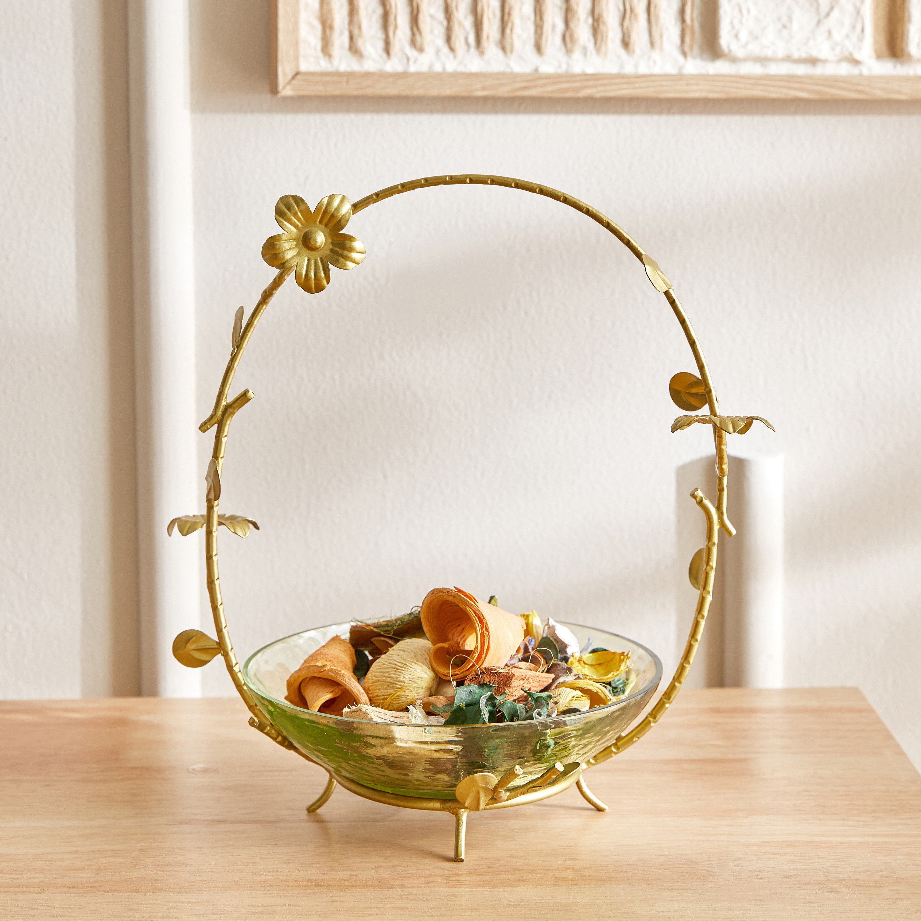 وعاء ديكور على حامل بمقبض من ليفين - 25x22.5x27 سم-hbxdecorandfurnishings-homeaccessories-bowls-image-1