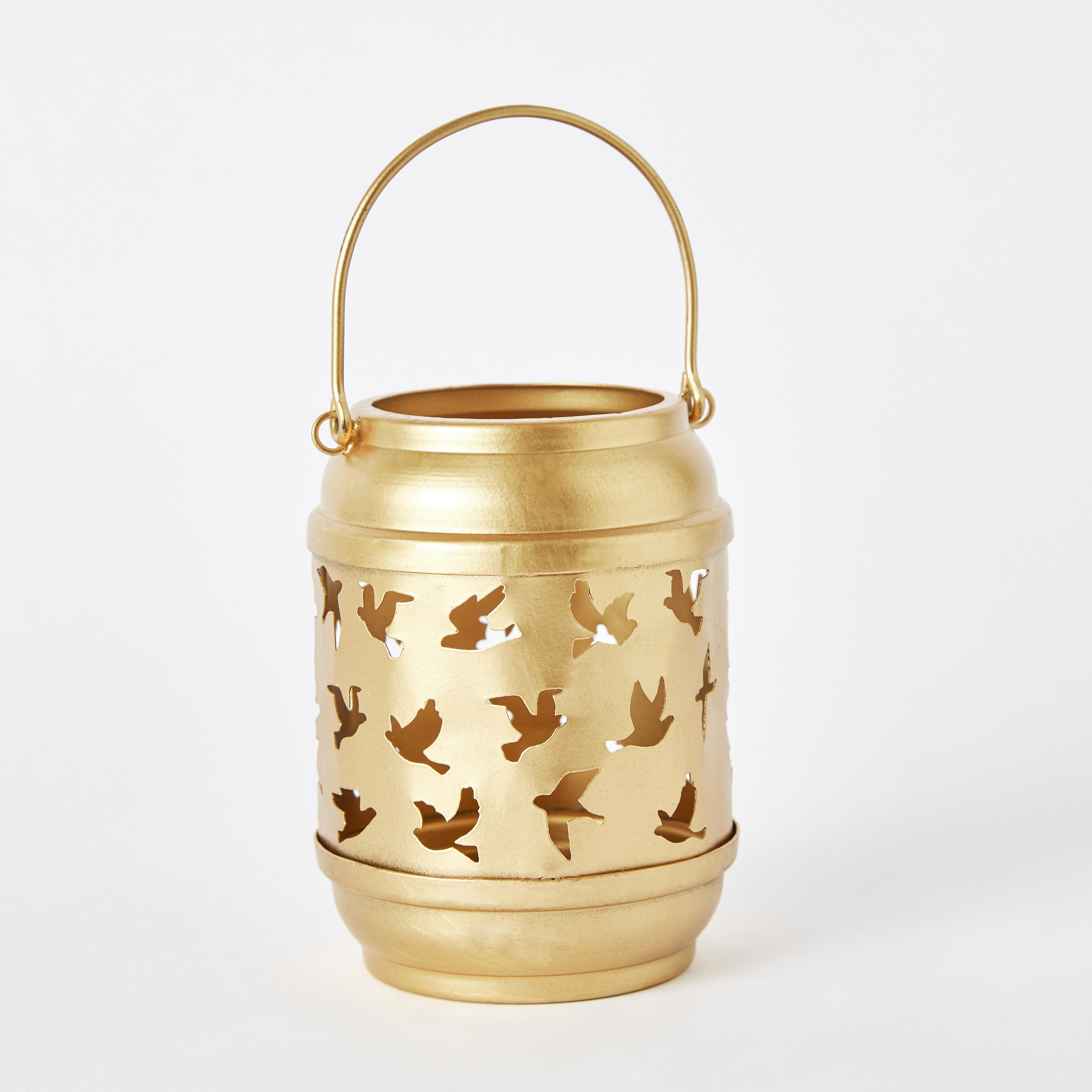 فانوس معدن بتصاميم مفرغة من ليفين - 9x9x15 سم-hbxdecorandfurnishings-homeaccessories-lanterns-image-6