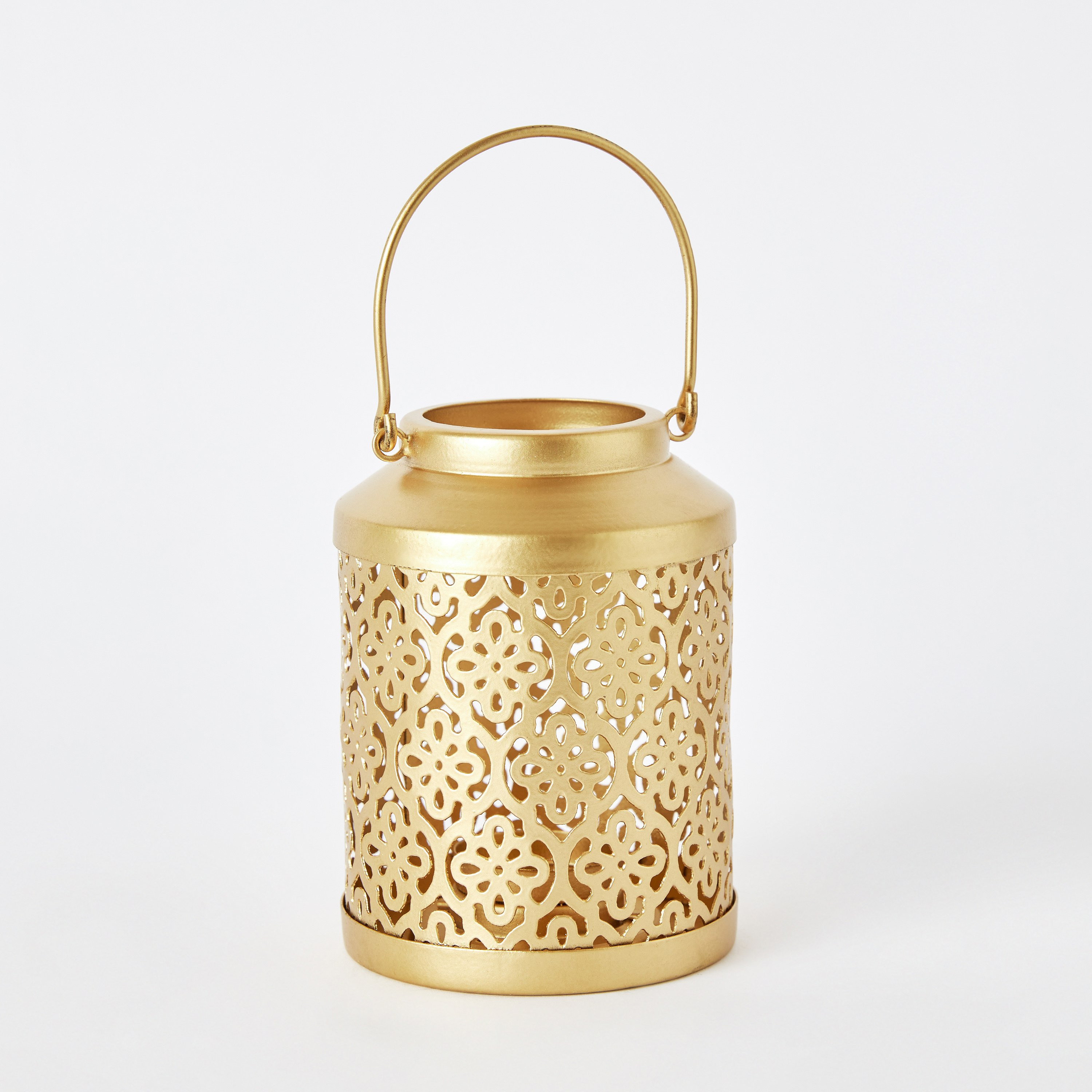 فانوس باروك معدن بتصاميم مفرغة من ليفين - 11x11x18 سم-hbxdecorandfurnishings-homeaccessories-lanterns-image-6