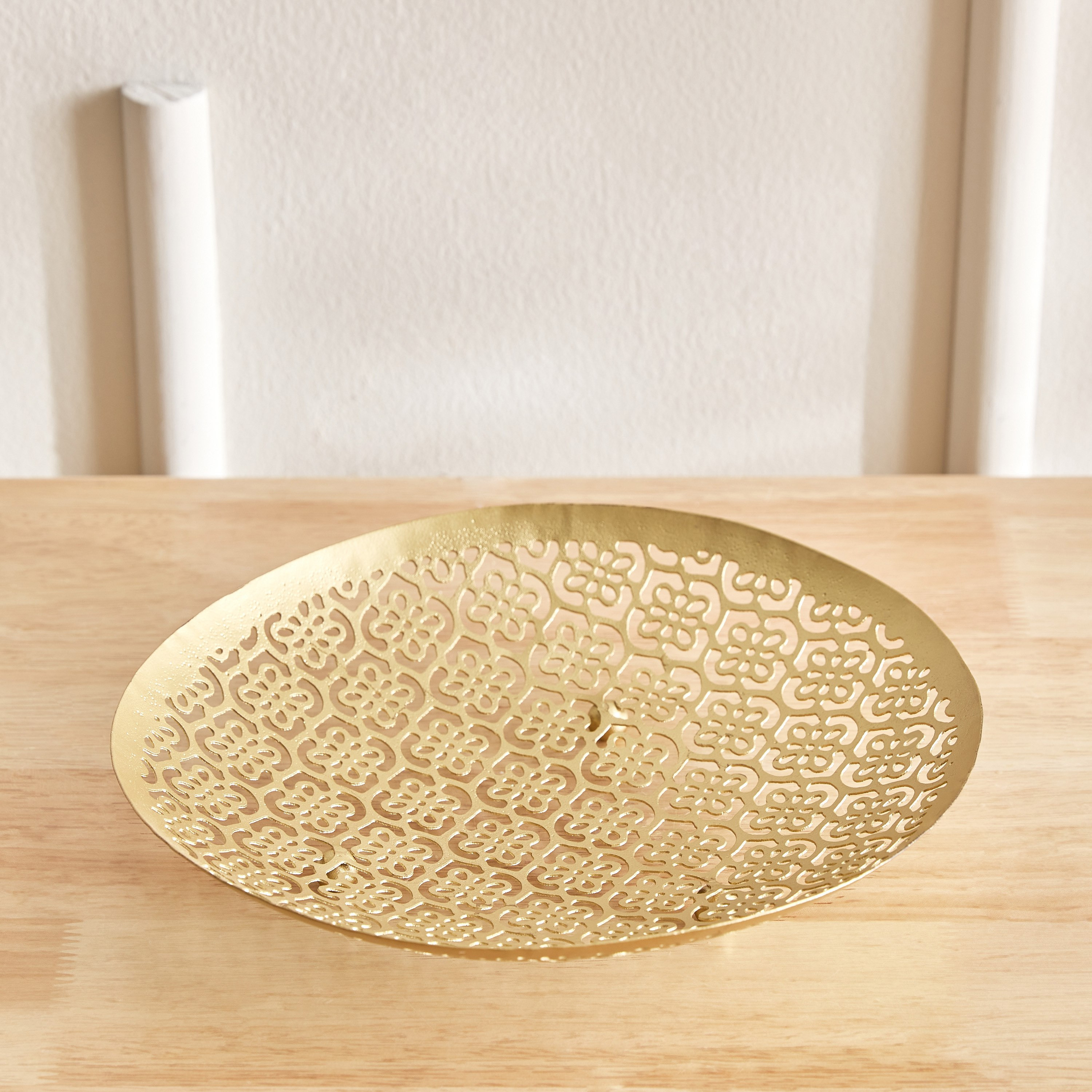 Levin Metal Baroque Cutwork Decorative Platter - 24.5x24.5x4 cm-PROMO_HB_AE_B2G2_011025-image-3