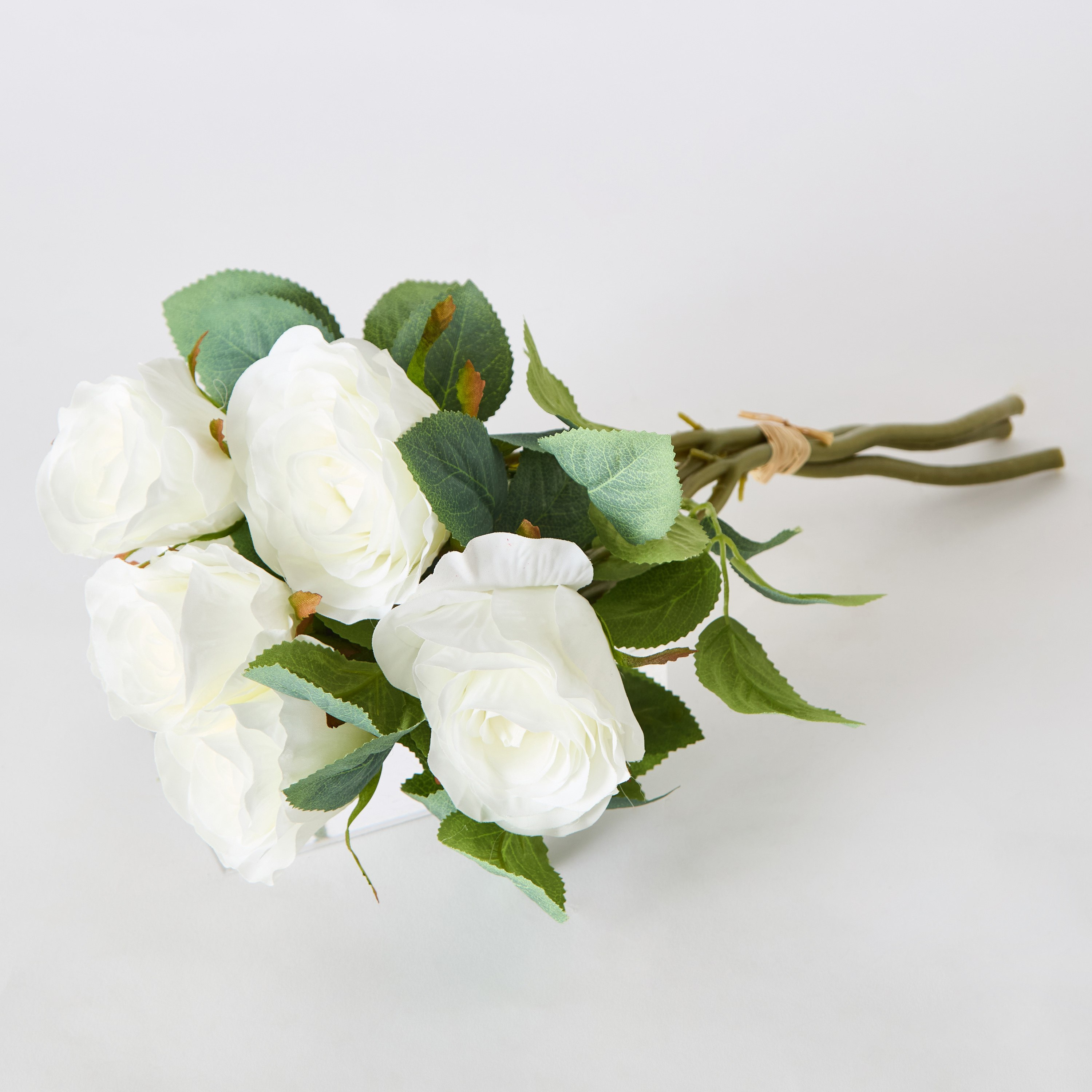 Siera 6-Flower Rose Bouquet - 40 cm-hbxdecorandfurnishings-homeaccessories-artificialflowersandplants-image-4