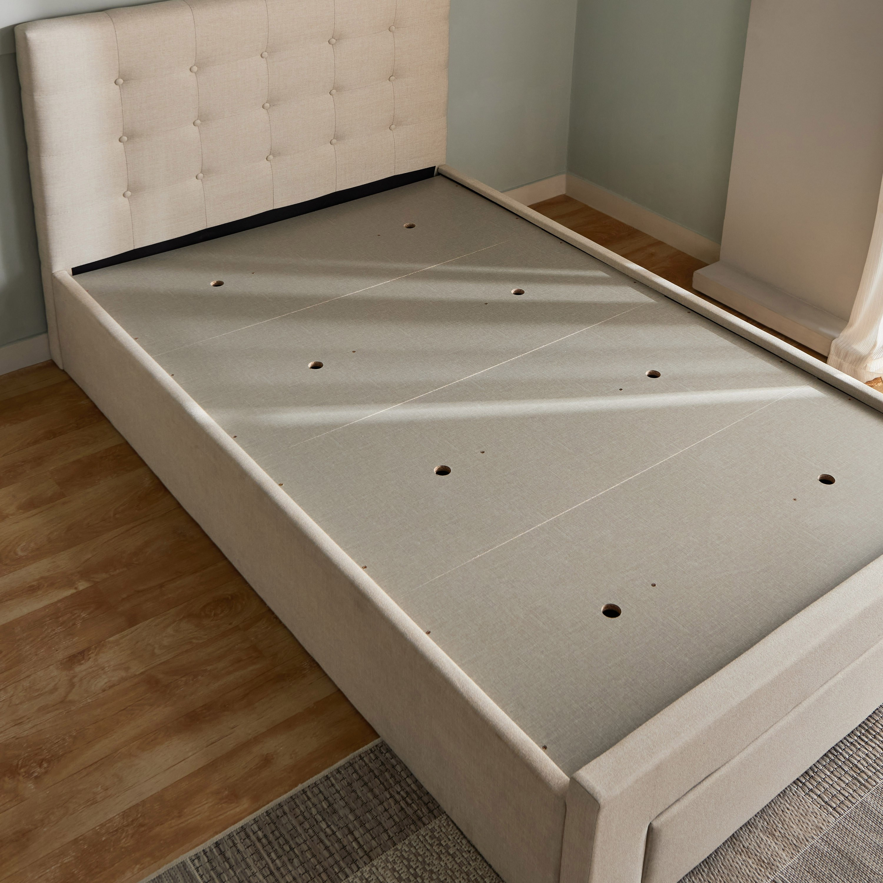 Movo Oakland Neo Upholstered Twin Bed with Drawer - 120x200 cm-hbxfurniture-kidsroom-kidsroomsets-twin-image-9