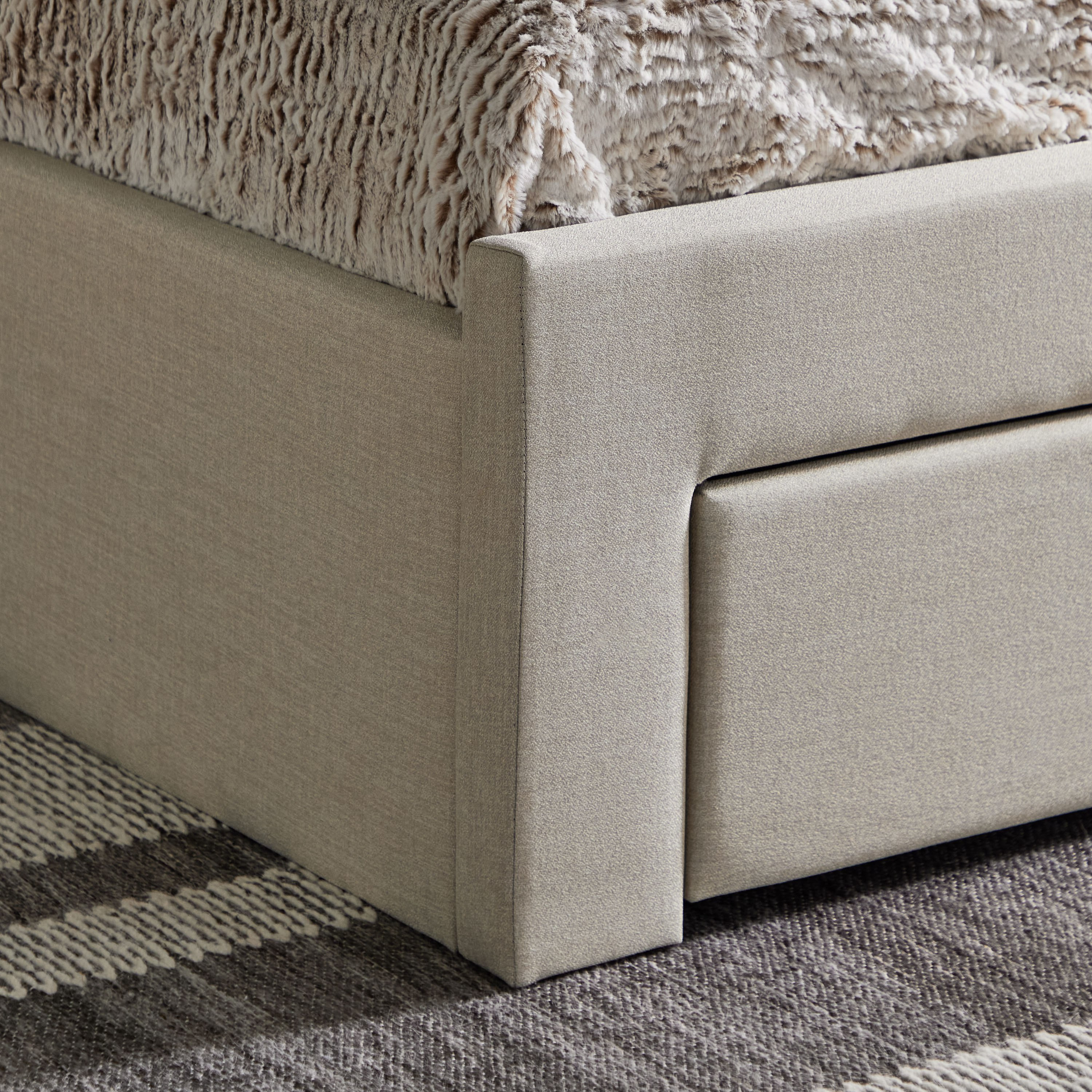 Movo Oakland Neo Upholstered Queen Bed with 2 Drawers - 160x200 cm-hbxbedroom-bedsandbedsets-beds-queen-image-10