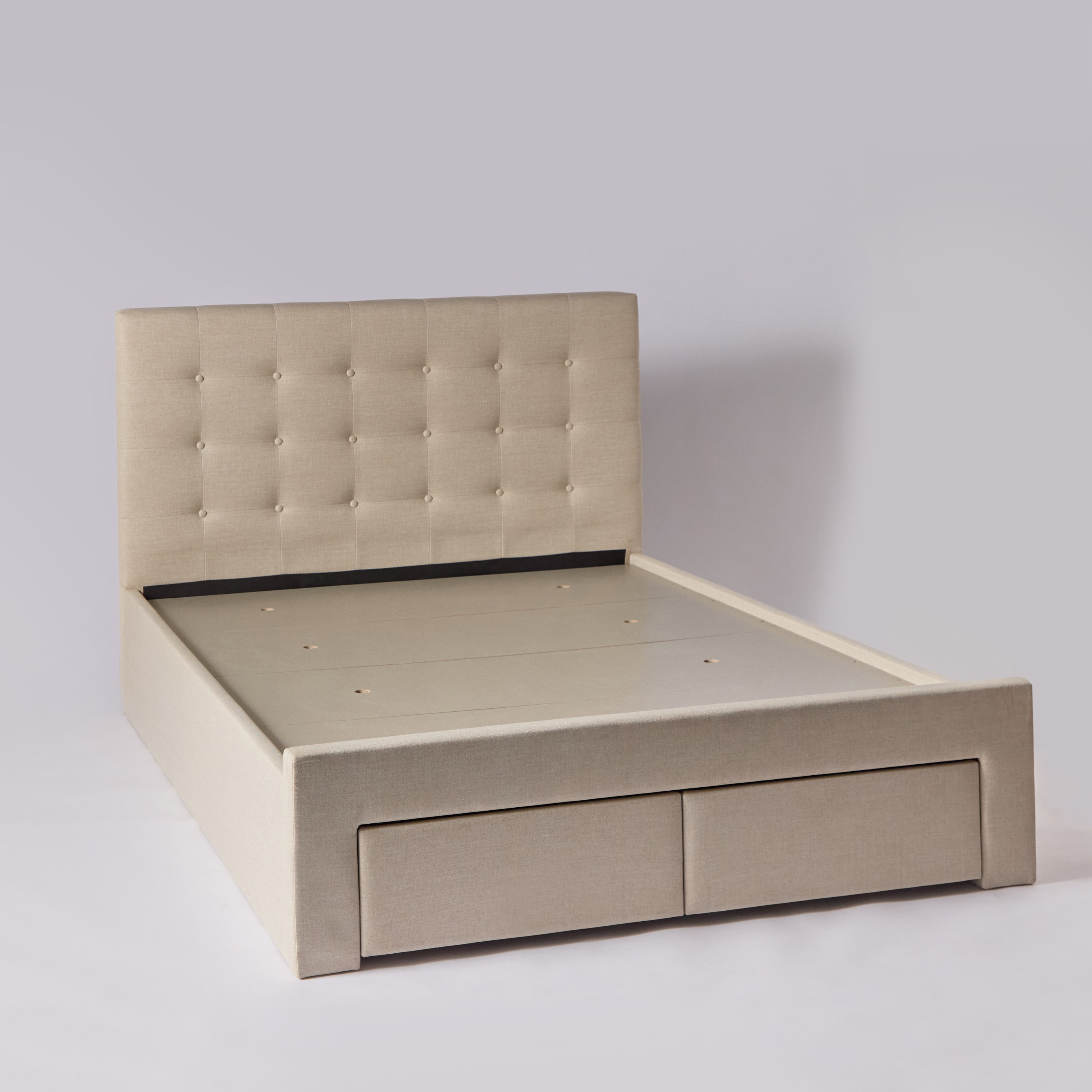 Movo Oakland Neo Upholstered Queen Bed with 2 Drawers - 160x200 cm-hbxbedroom-bedsandbedsets-beds-queen-image-11
