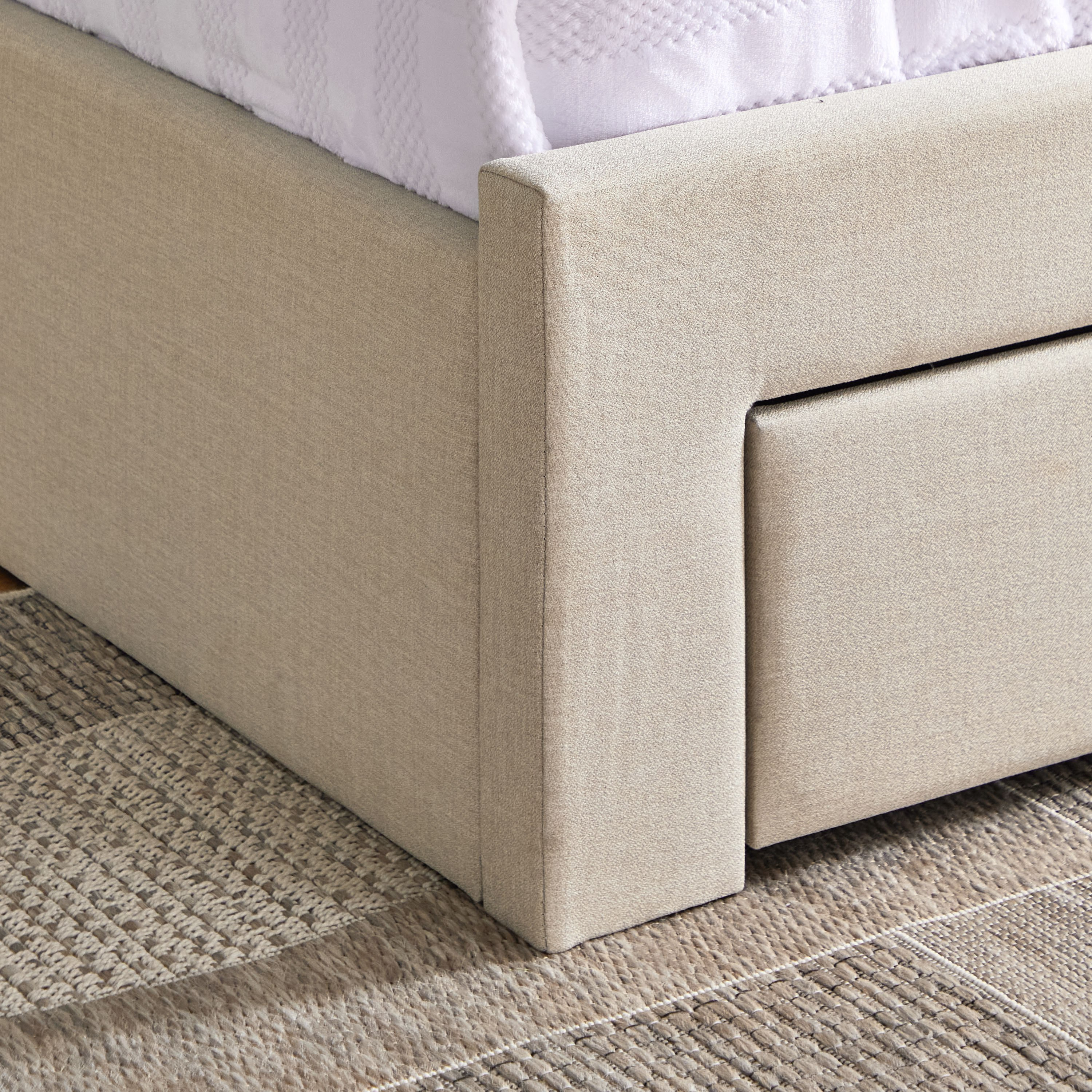 Movo Oakland Neo Upholstered Single Bed with Drawer - 90x200 cm-hbxkidsandyouth-bedsandbedsets-beds-single-image-8