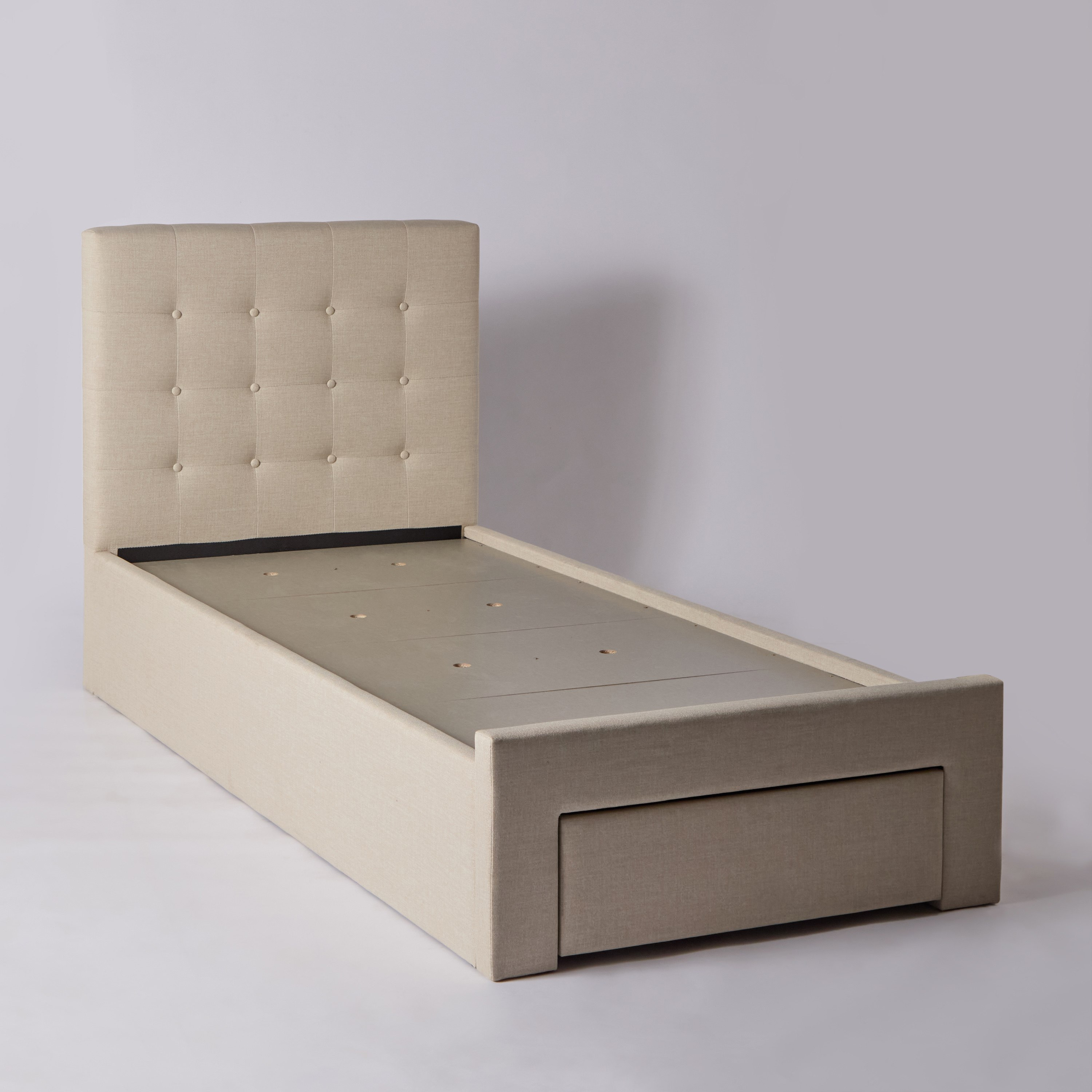 Movo Oakland Neo Upholstered Single Bed with Drawer - 90x200 cm-hbxkidsandyouth-bedsandbedsets-beds-single-image-10
