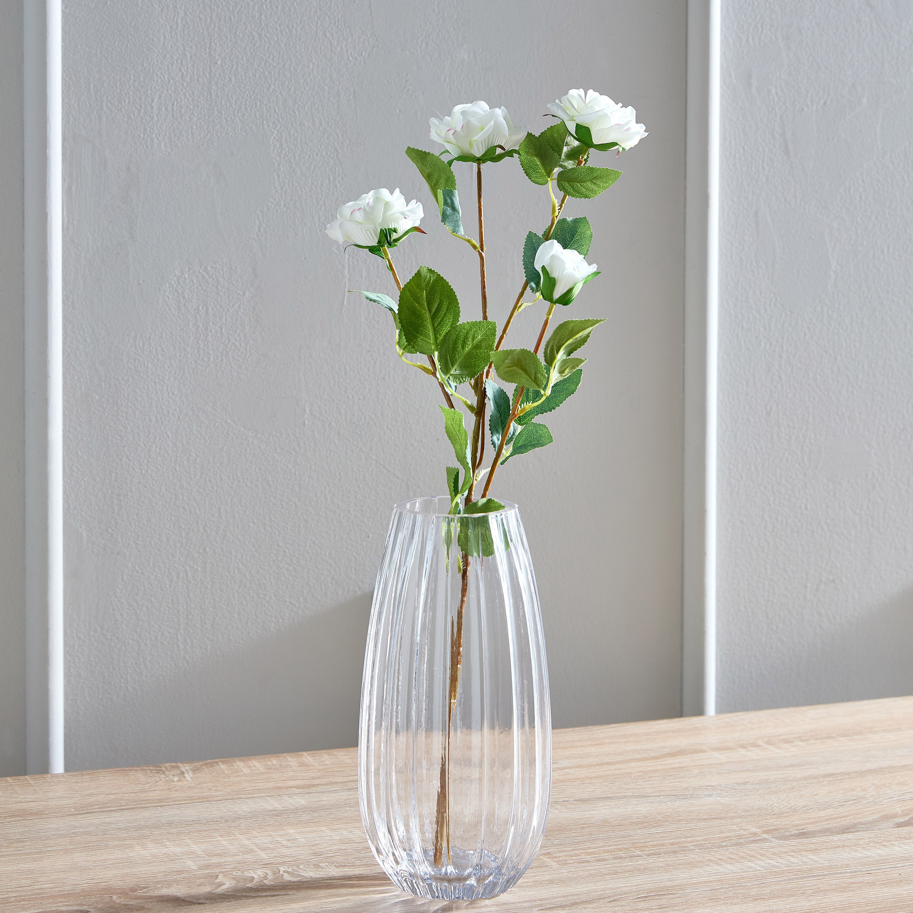 غصن زهرة الورد بـ 4 رؤوس من ليدا - 70 سم-hbxdecorandfurnishings-homeaccessories-artificialflowersandplants-image-1