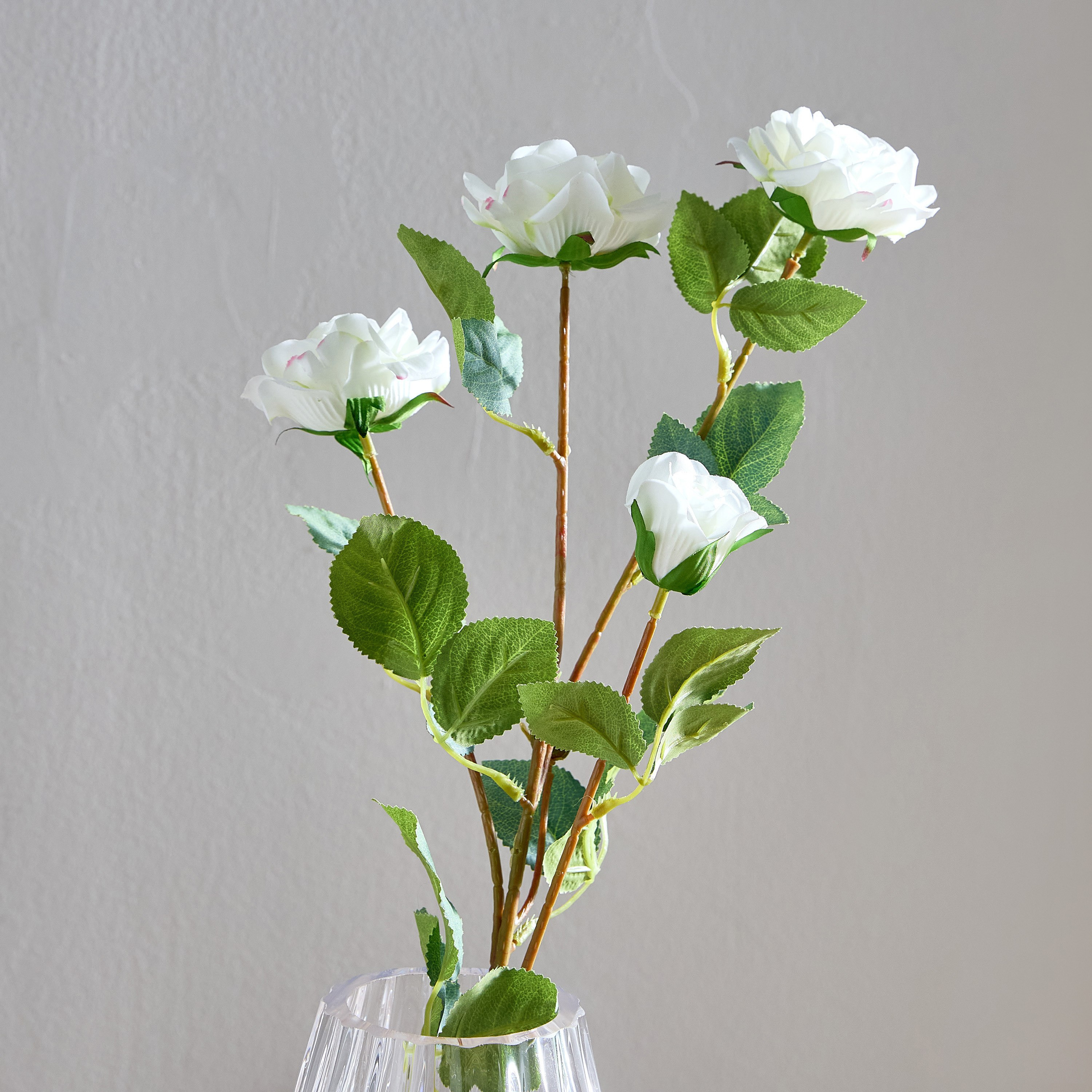 غصن زهرة الورد بـ 4 رؤوس من ليدا - 70 سم-hbxdecorandfurnishings-homeaccessories-artificialflowersandplants-image-2