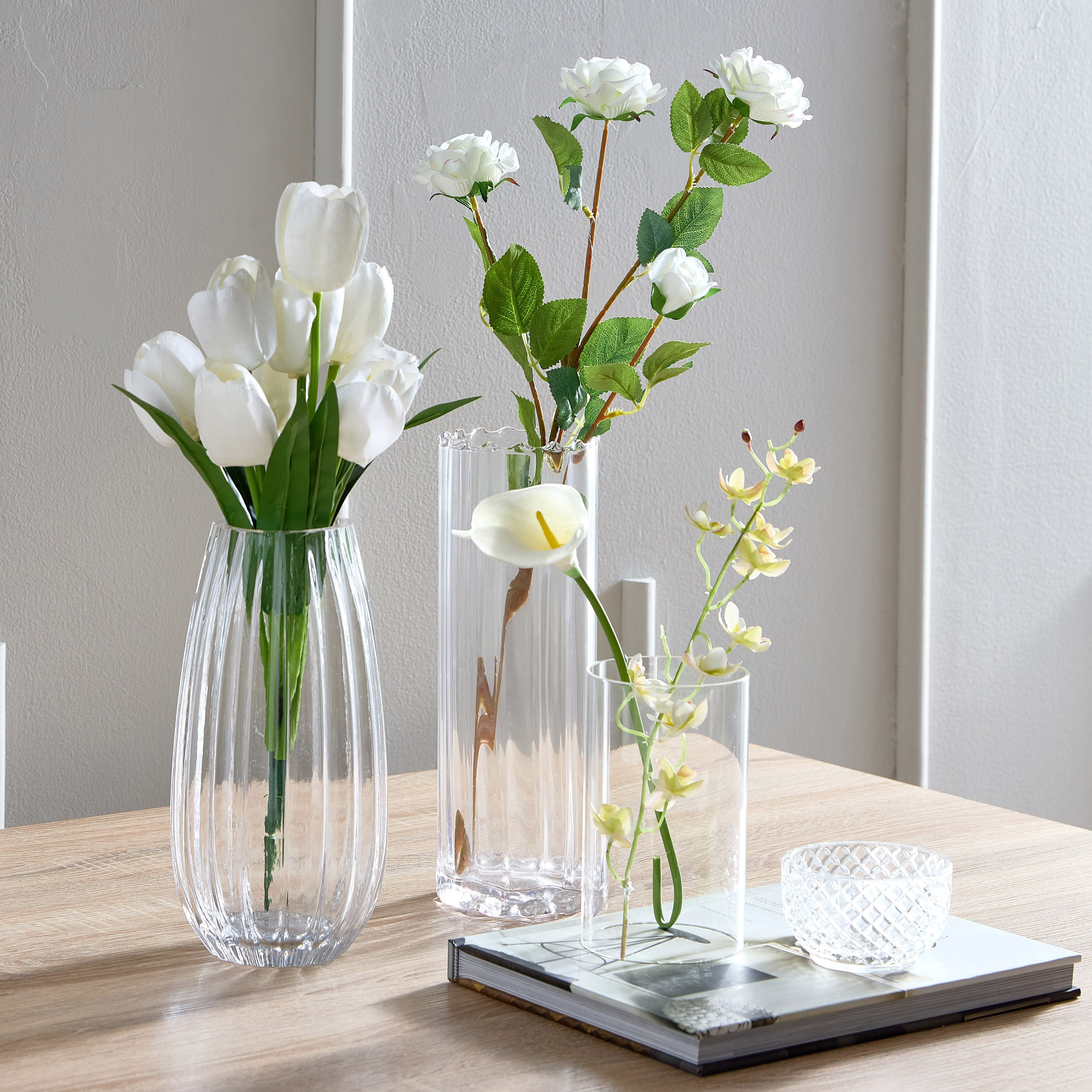 غصن زهرة الورد بـ 4 رؤوس من ليدا - 70 سم-hbxdecorandfurnishings-homeaccessories-artificialflowersandplants-image-4