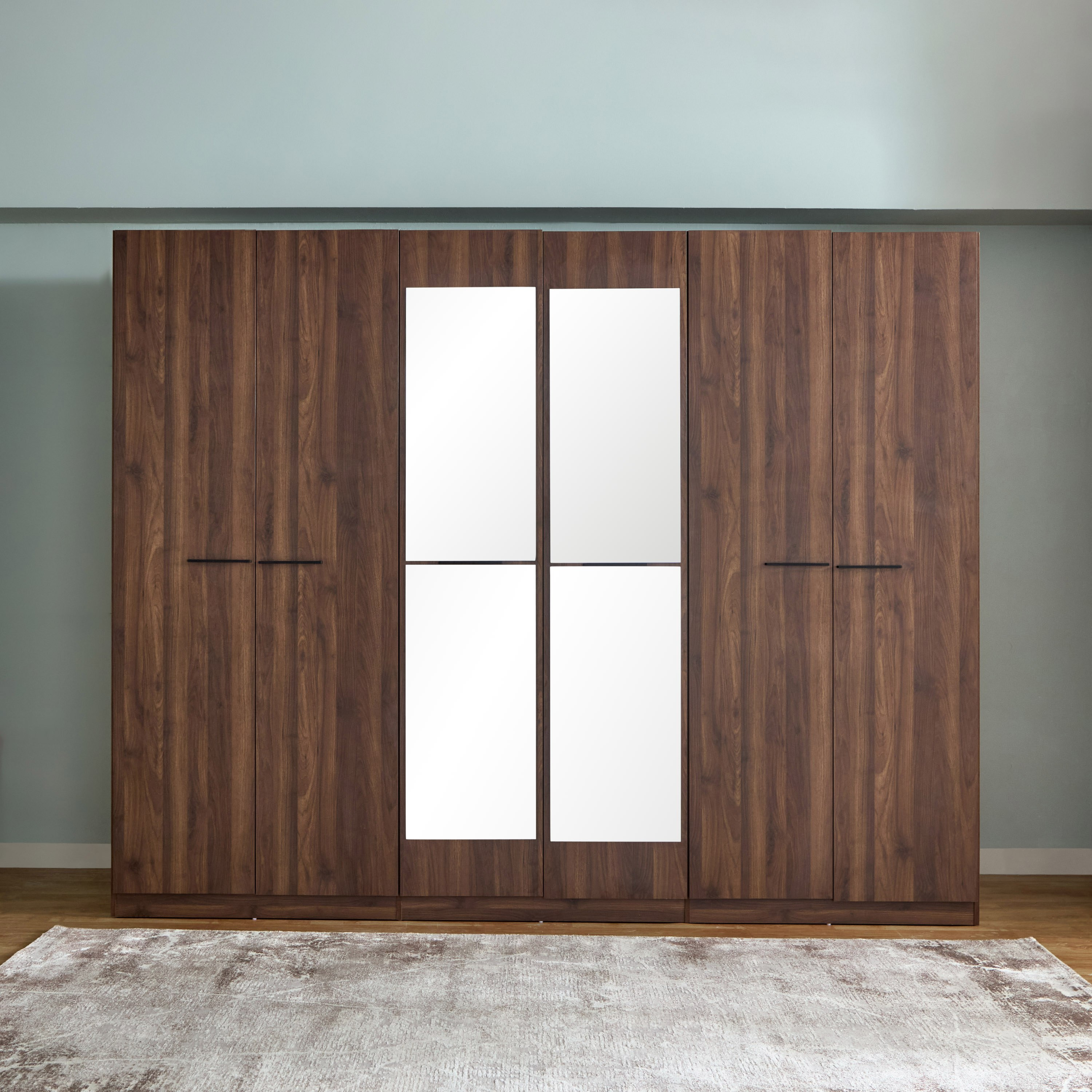 Patara 6-Door Wardrobe with Mirror-hbxfurniture-wardrobes-image-2