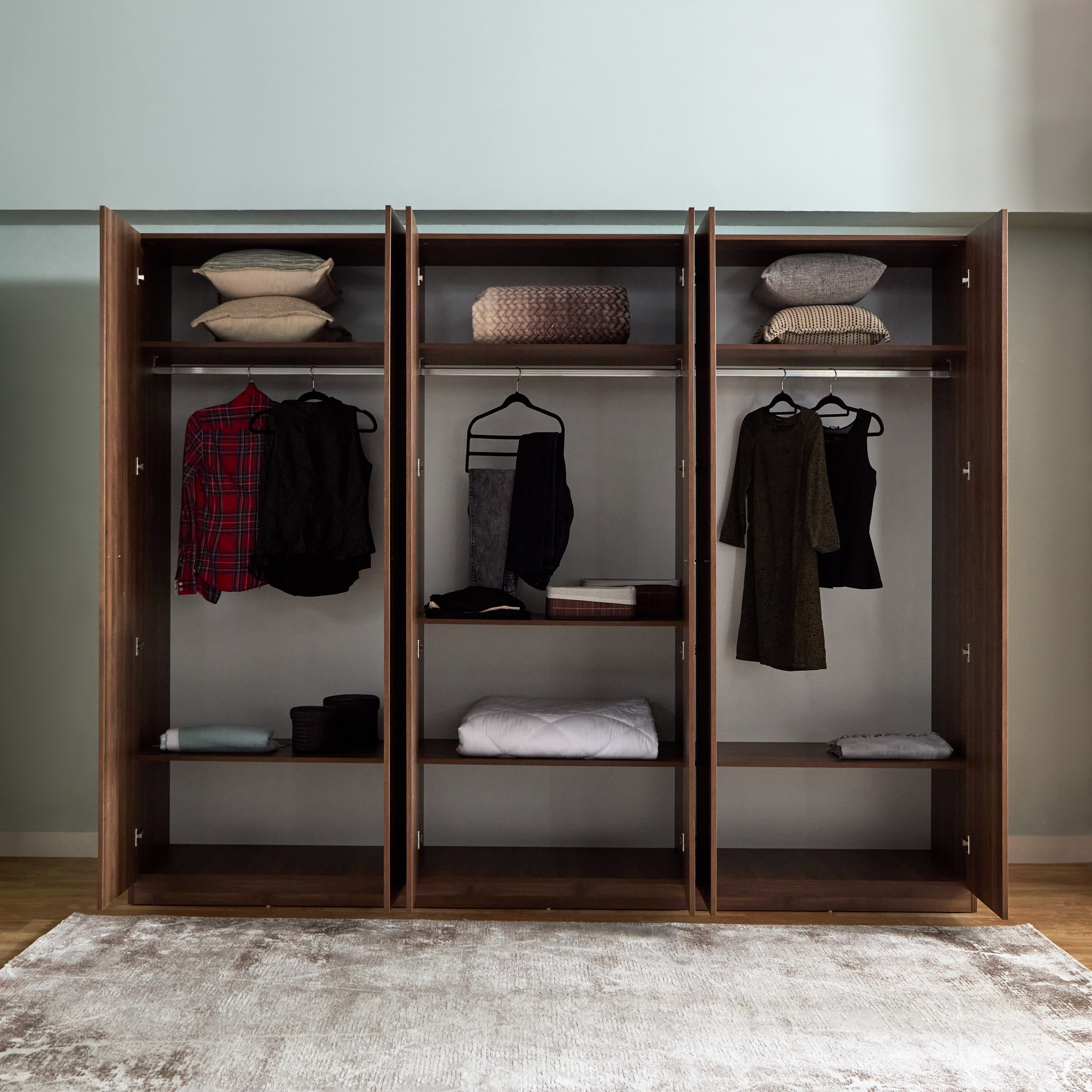 Patara 6-Door Wardrobe with Mirror-hbxfurniture-wardrobes-image-3