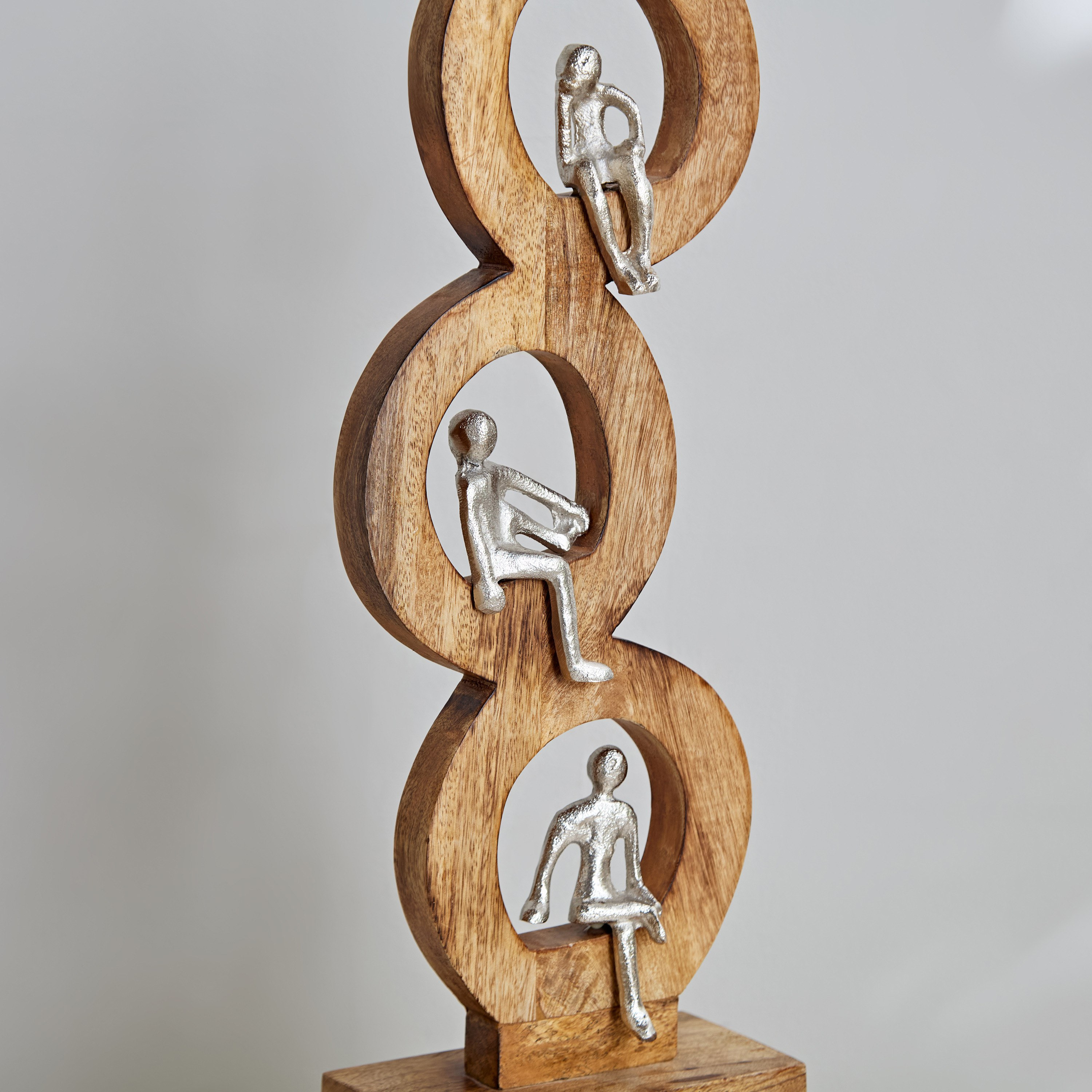 زينة ديكور حلقة خشبية مع تماثيل ألومنيوم من أودين - 18x9x55 سم-hbxhomeware-homedecor-figurinesandornaments-image-3