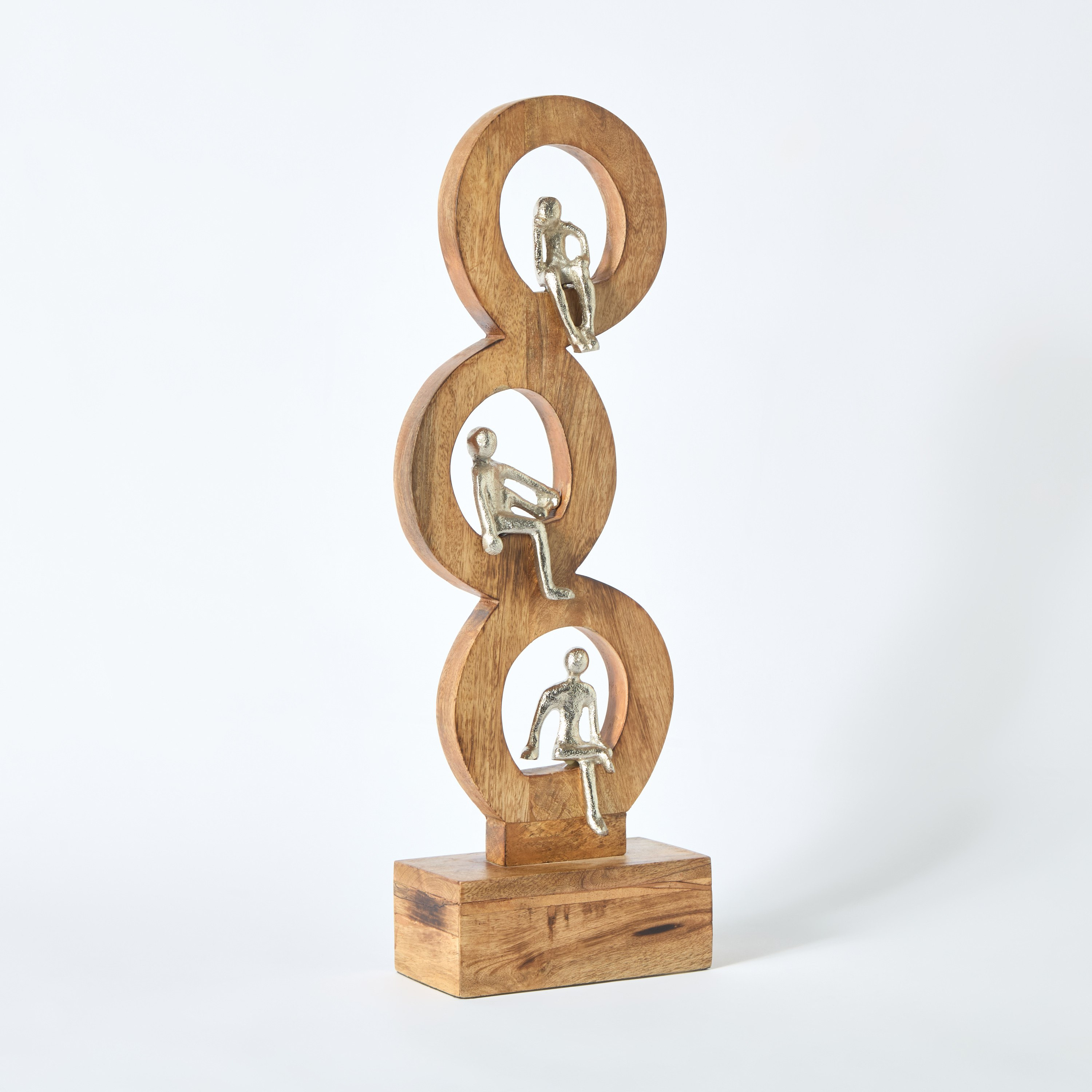 زينة ديكور حلقة خشبية مع تماثيل ألومنيوم من أودين - 18x9x55 سم-hbxhomeware-homedecor-figurinesandornaments-image-5