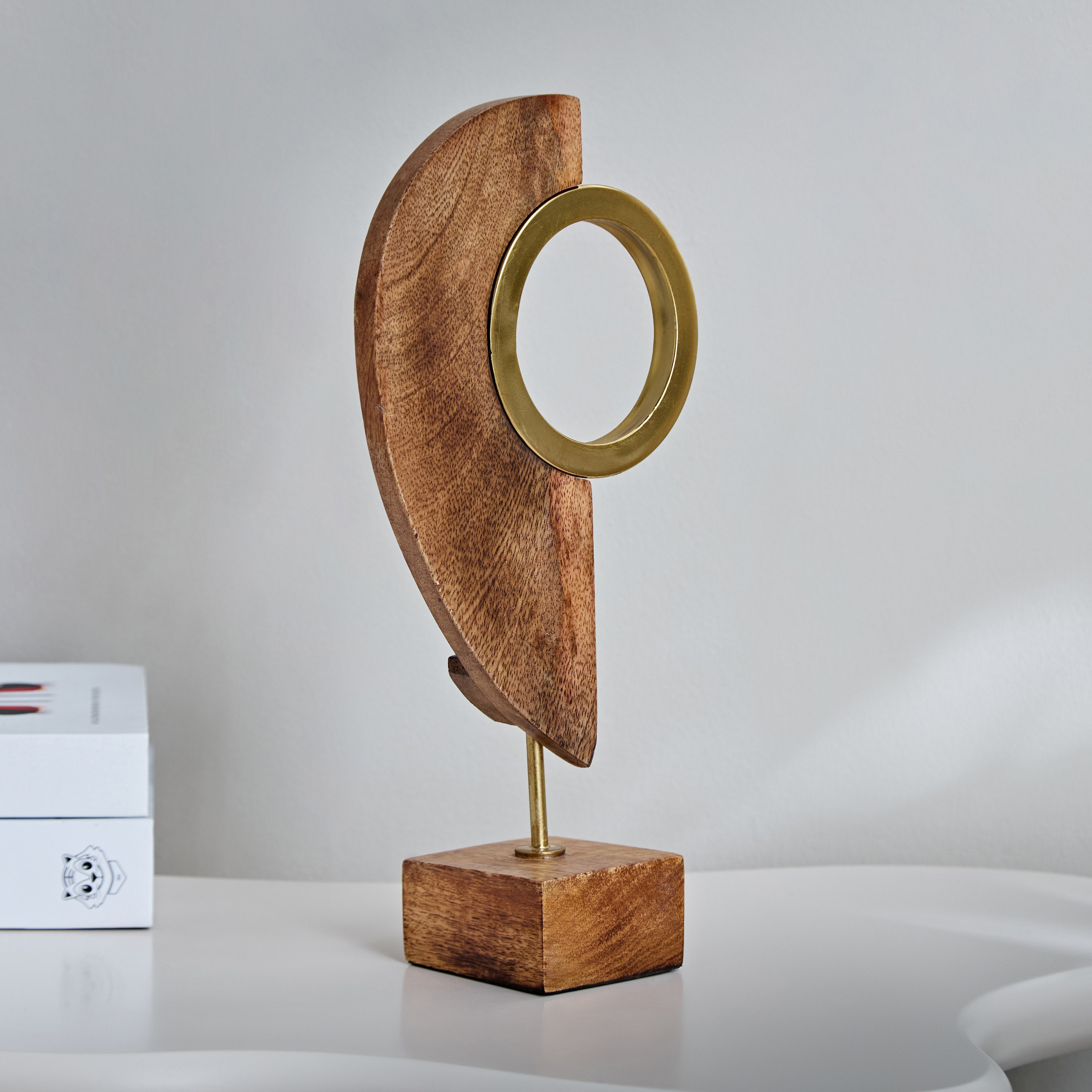 زينة ديكور خشب بحلقة معدنية من أودين- 15x7x30 سم-hbxhomeware-homedecor-figurinesandornaments-image-2