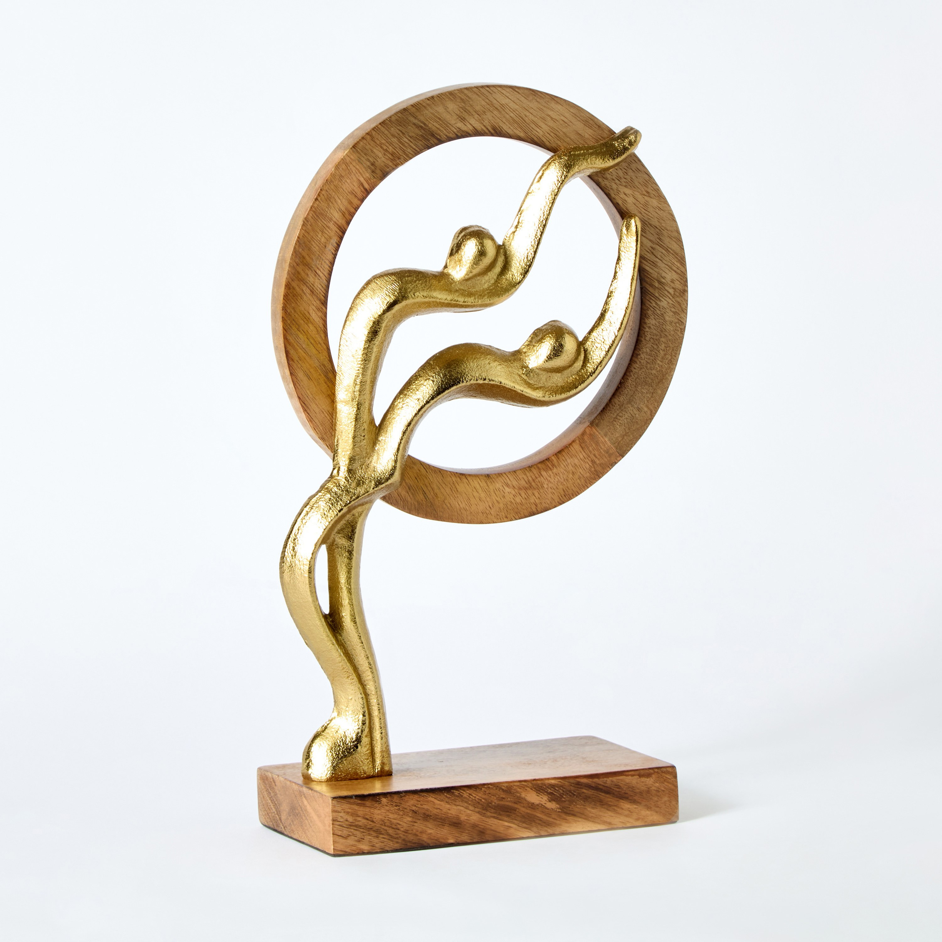Odin Aluminum Sculpture with Wooden Ring - 20x7x31 cm-hbxhomeware-homedecor-figurinesandornaments-image-5