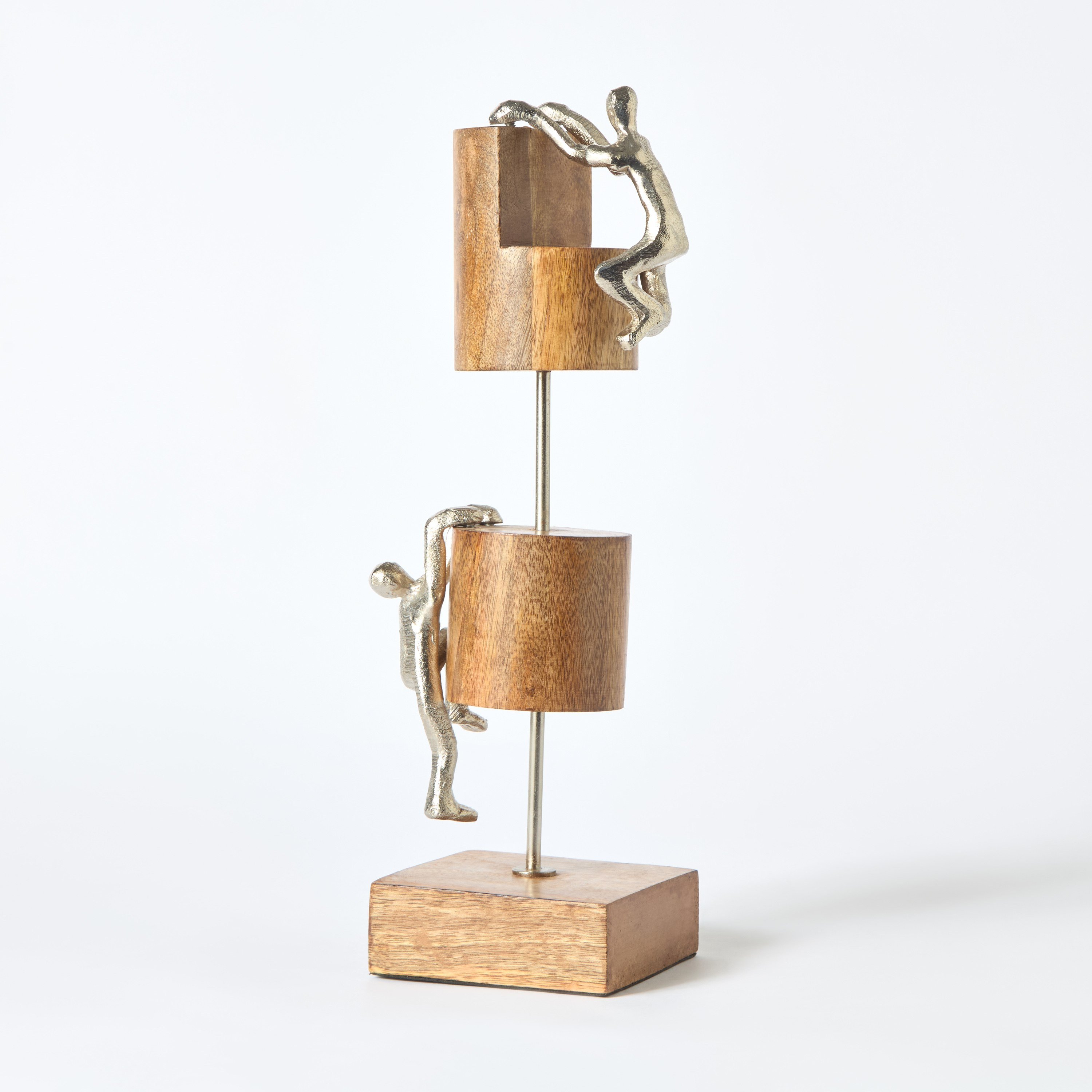 منحوتة ألومنيوم بمكعبات خشبية من أودين - 10x10x35 سم-hbxhomeware-homedecor-figurinesandornaments-image-5