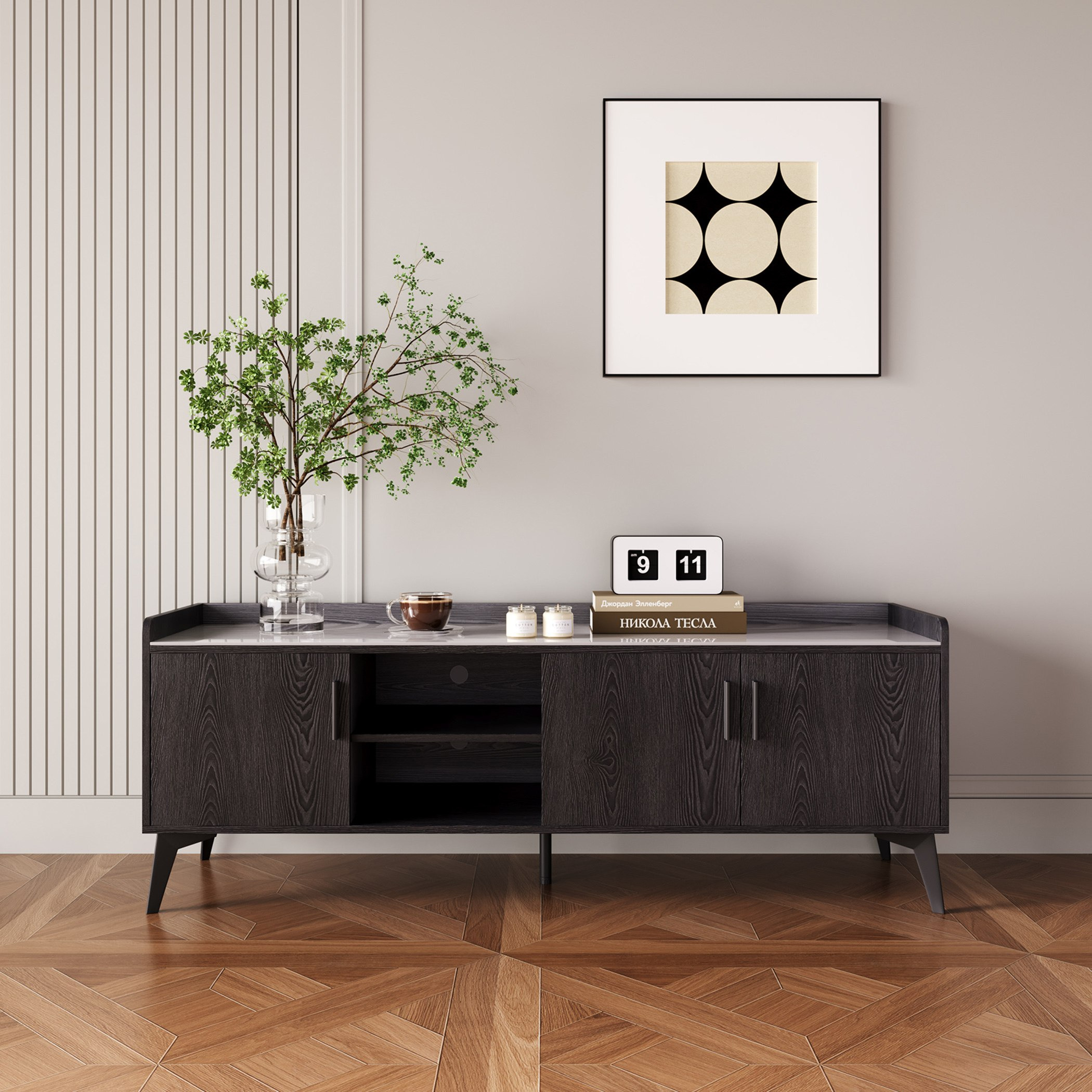 Marwell 1.5 Meter TV Unit with Sintered Stone Top for TV upto 65 inches-hbxlivingroom-mediaunitsandstorage-tvunits-image-2