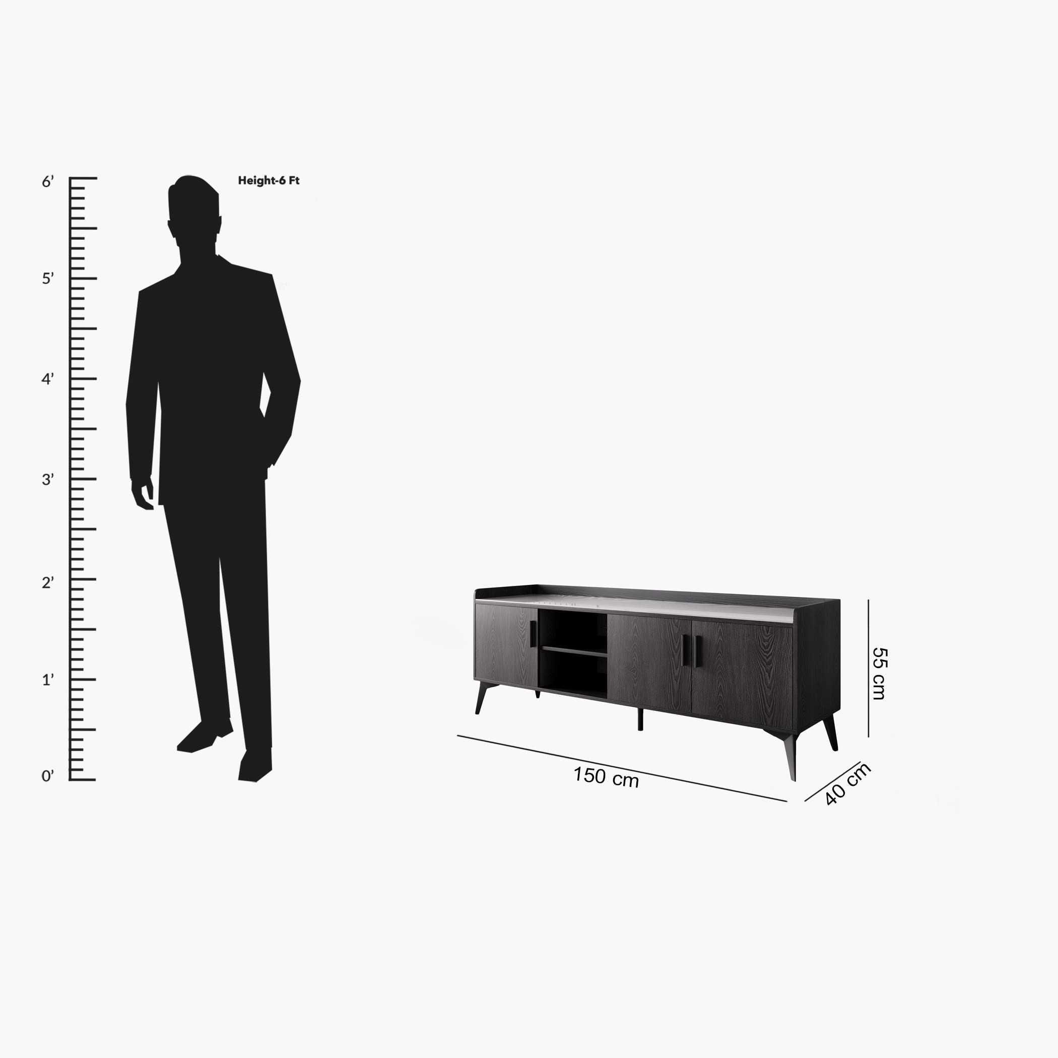 Marwell 1.5 Meter TV Unit with Sintered Stone Top for TV upto 65 inches-hbxlivingroom-mediaunitsandstorage-tvunits-image-7